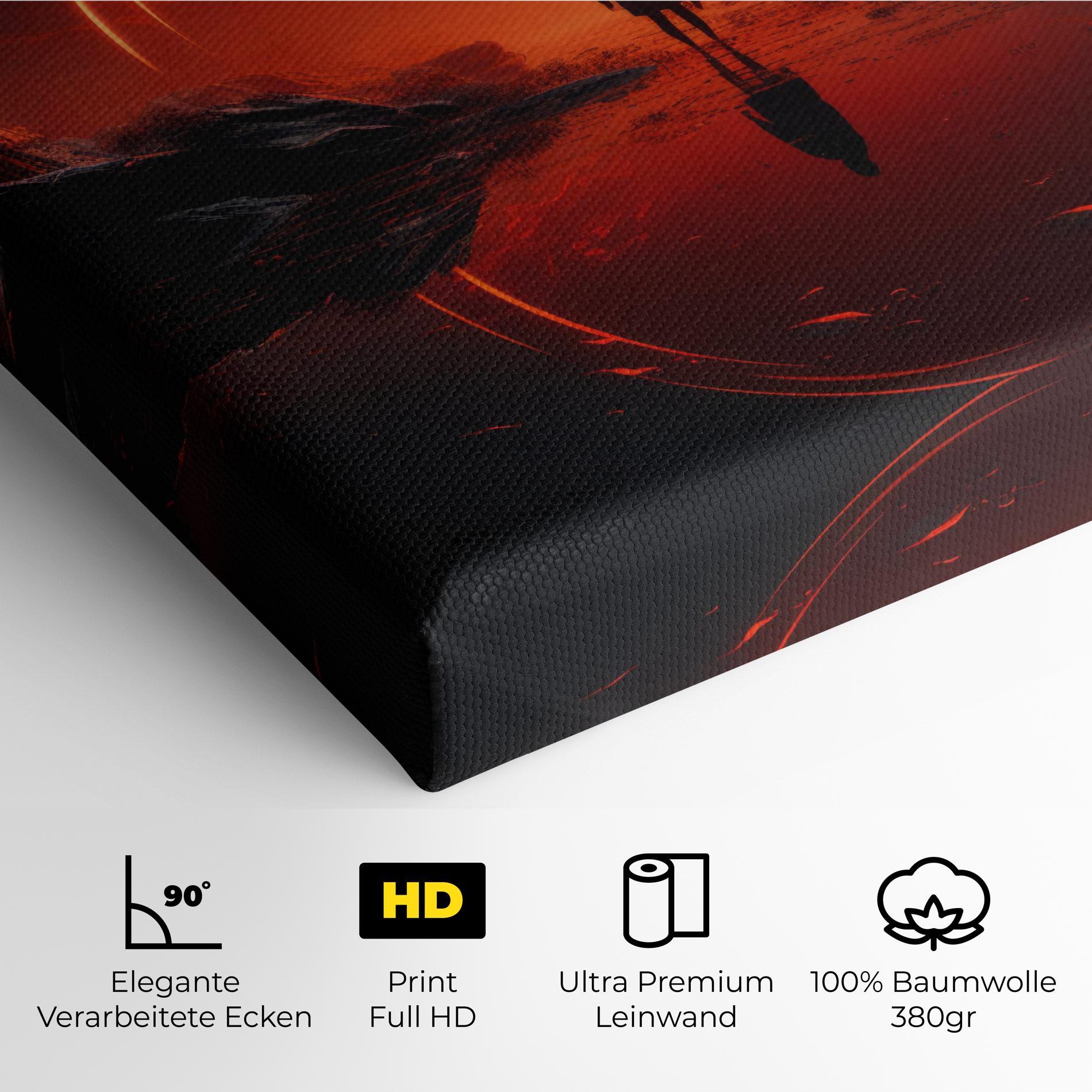 Leinwandbild Man Orange Orb mockup 4