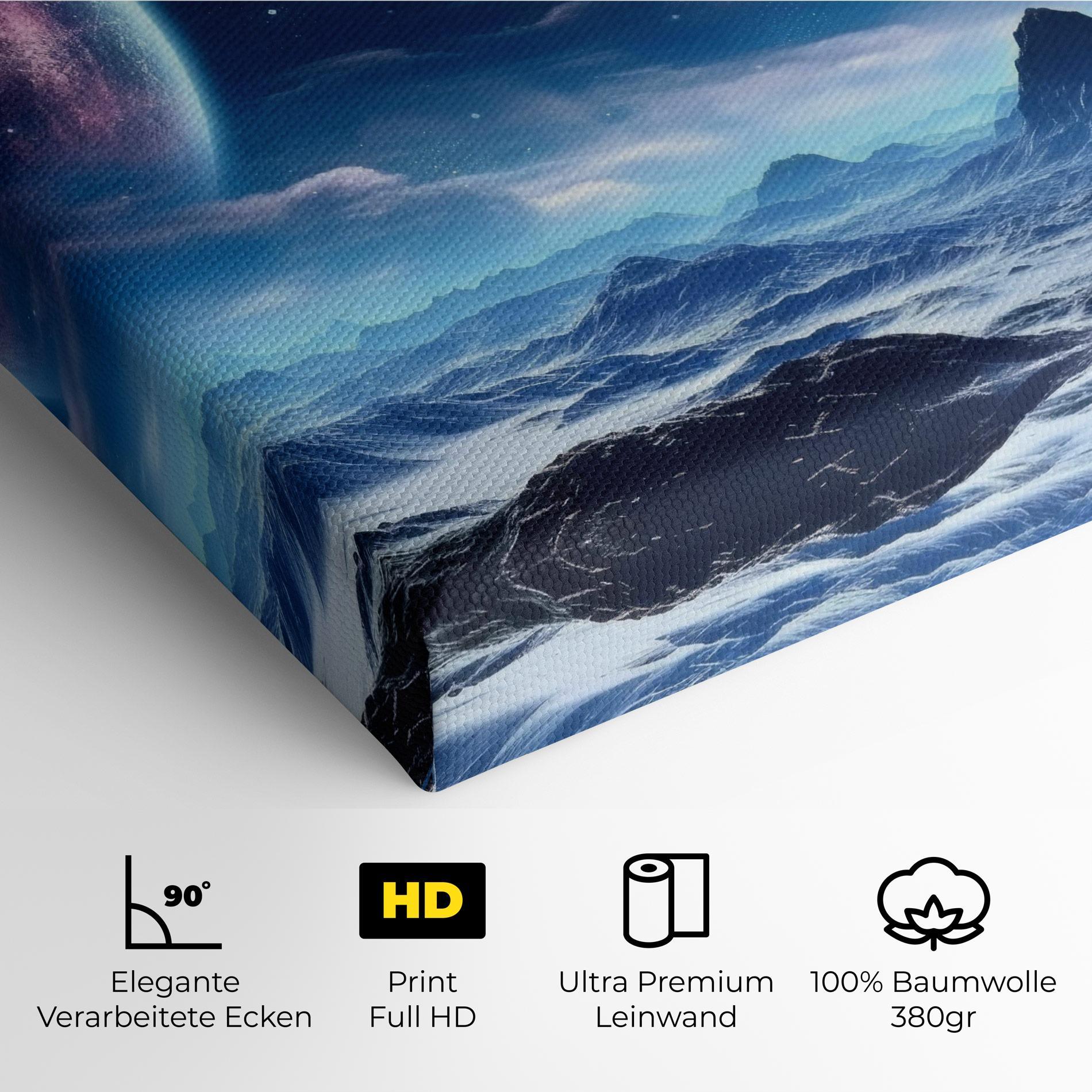 Leinwandbild Space Planets And Stars mockup 4