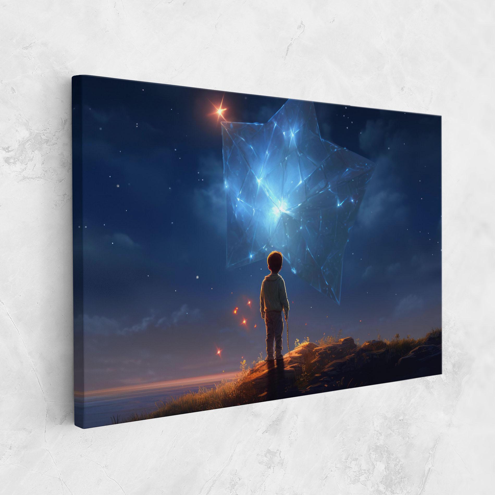 Leinwandbild Blue Star Floating mockup 1