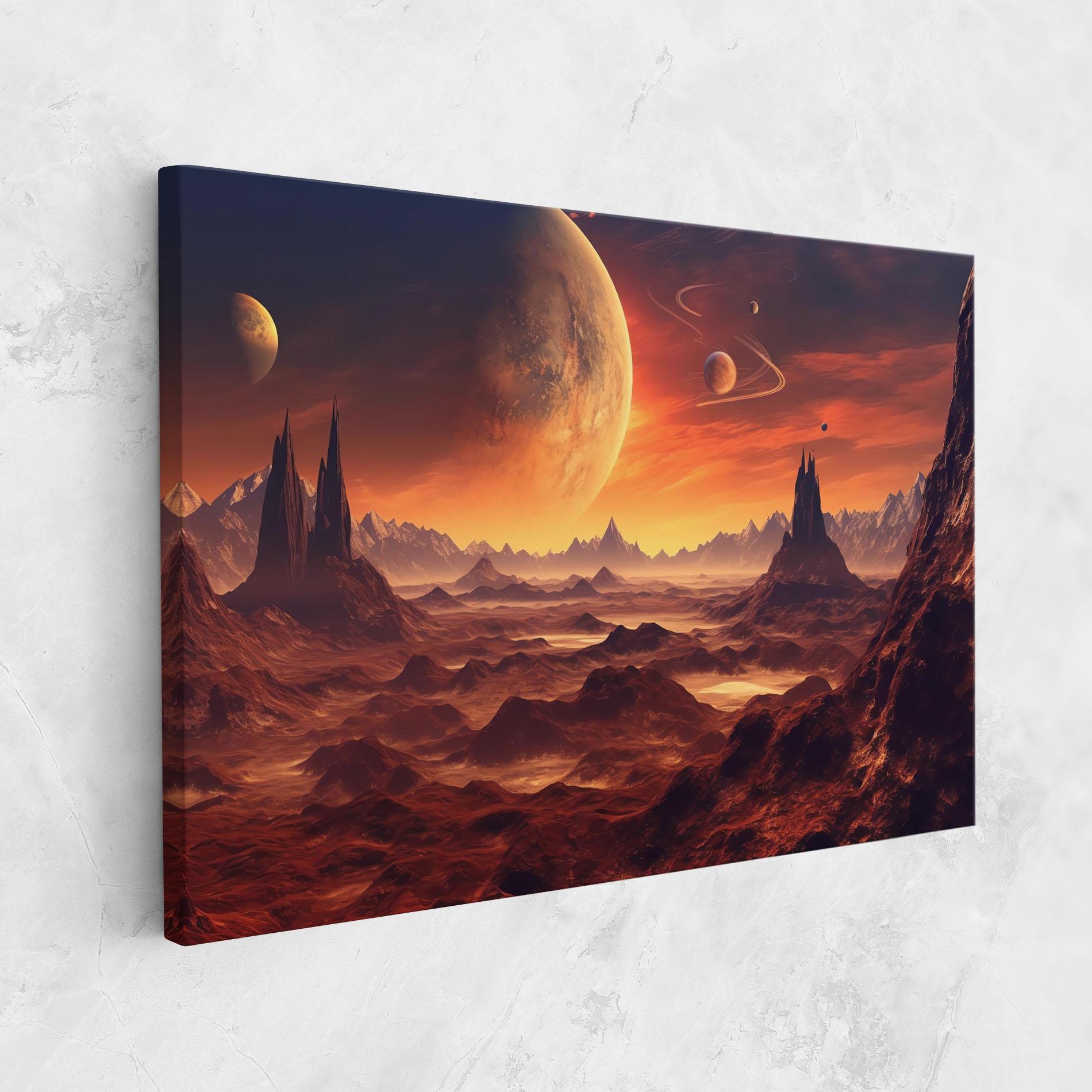 Leinwandbild Fiery Orange Sunset mockup 1