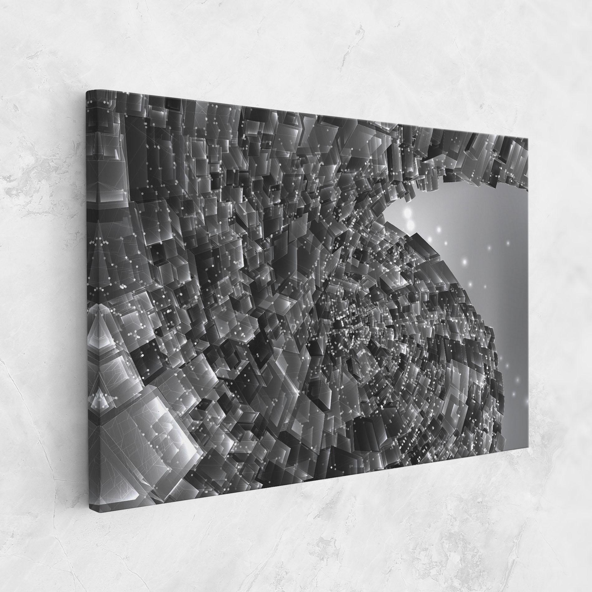 Leinwandbild Grey Shape View mockup 1