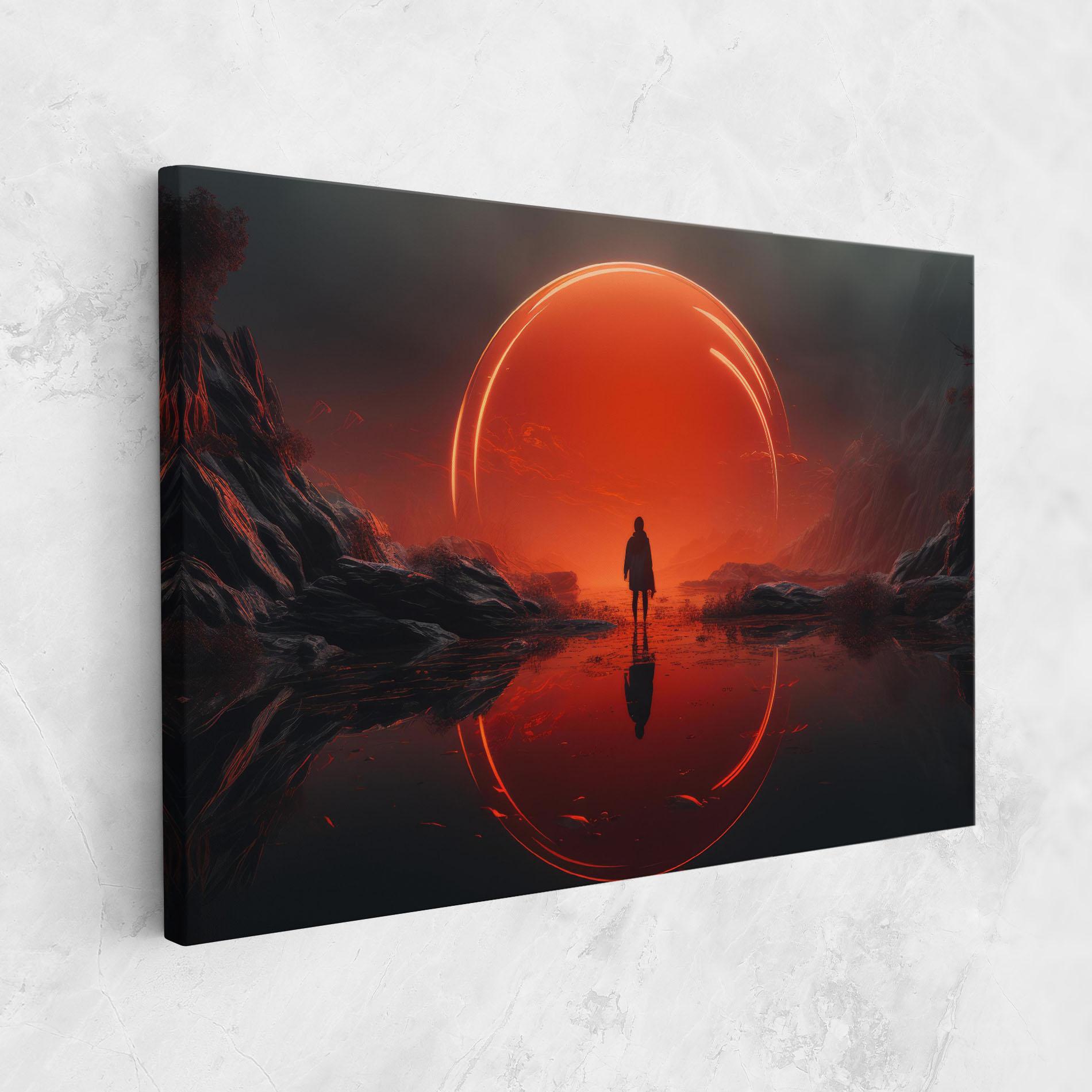 Leinwandbild Man Orange Orb mockup 1