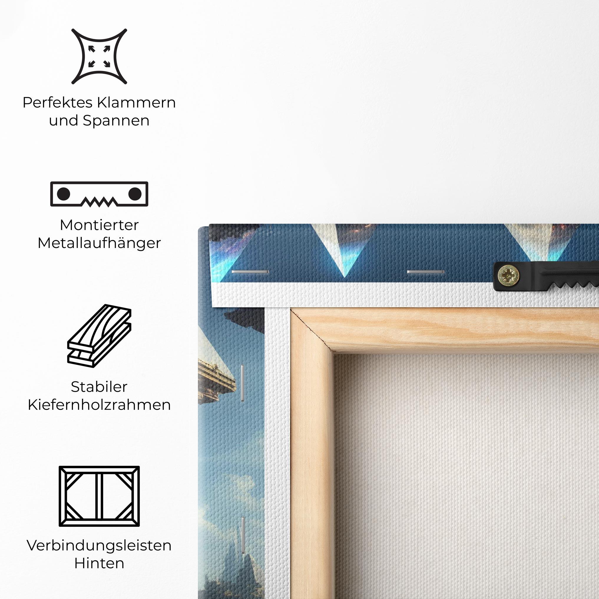 Leinwandbild Flying Piramids mockup 5