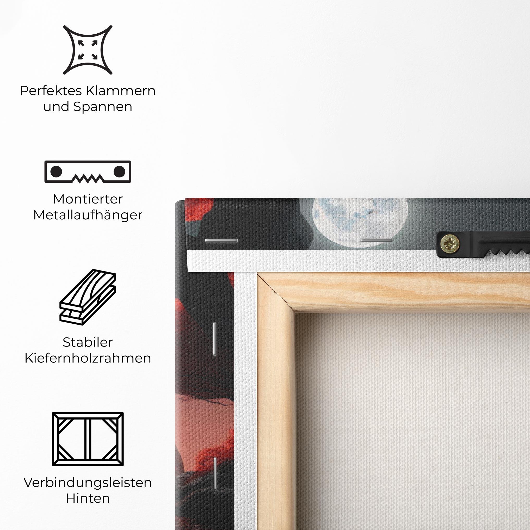 Leinwandbild Red Alien Trees mockup 5