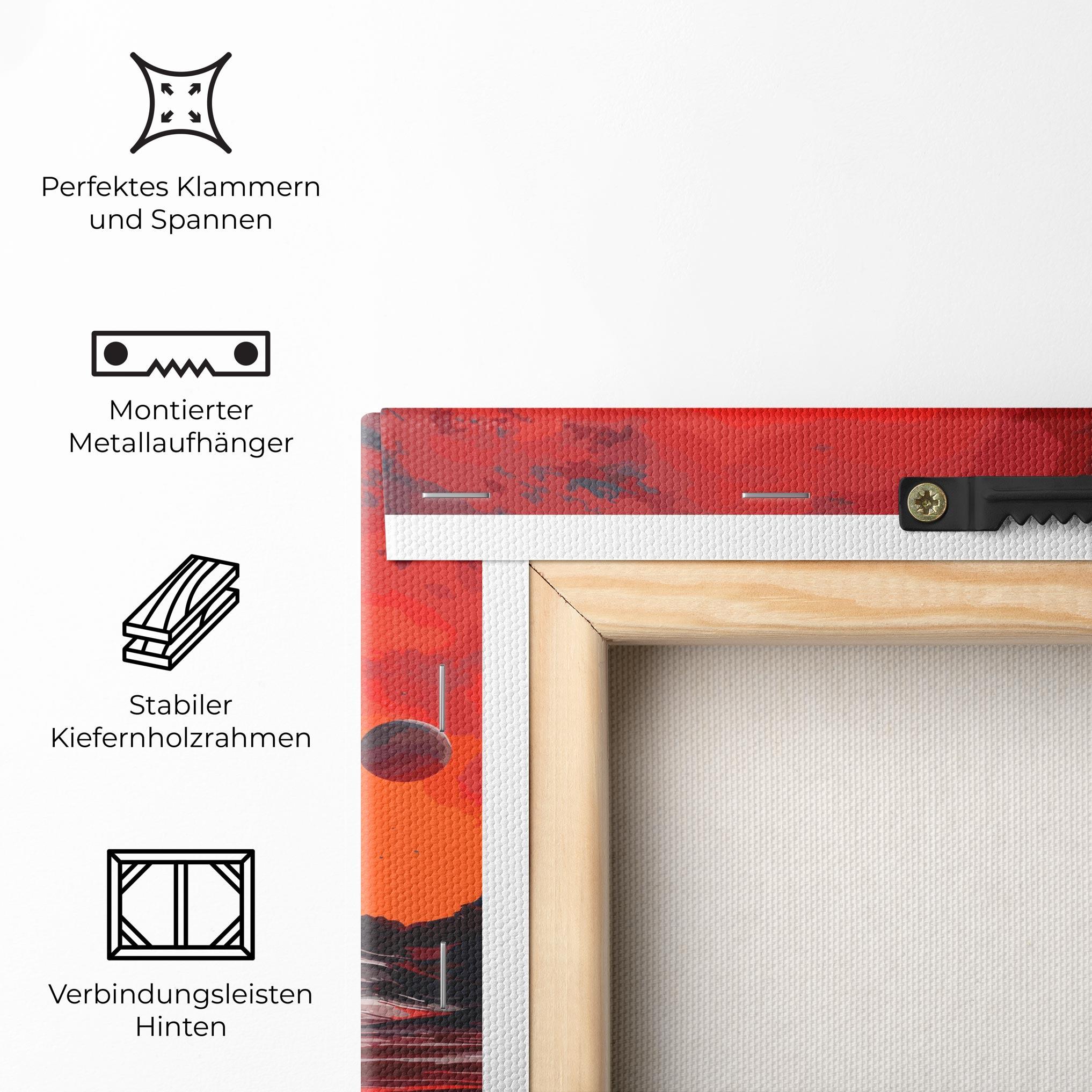 Leinwandbild Red Moon World mockup 5