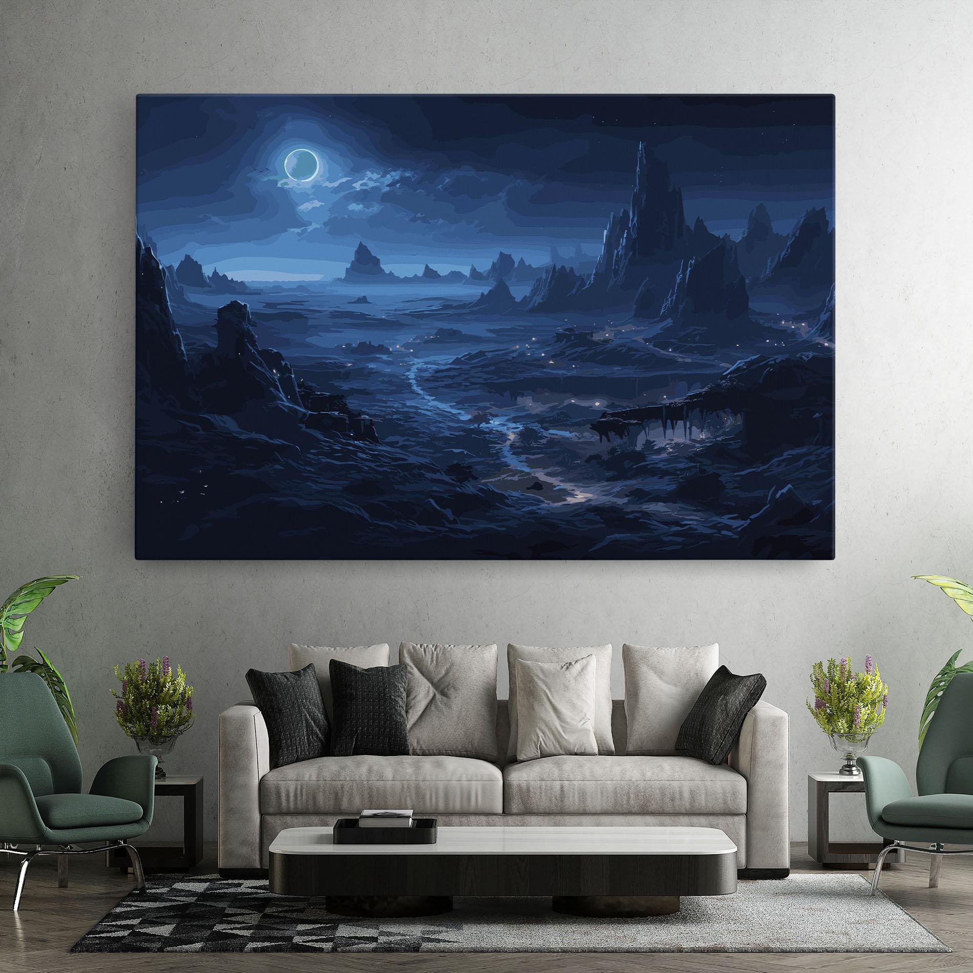 Leinwandbild Blue Art World mockup 7