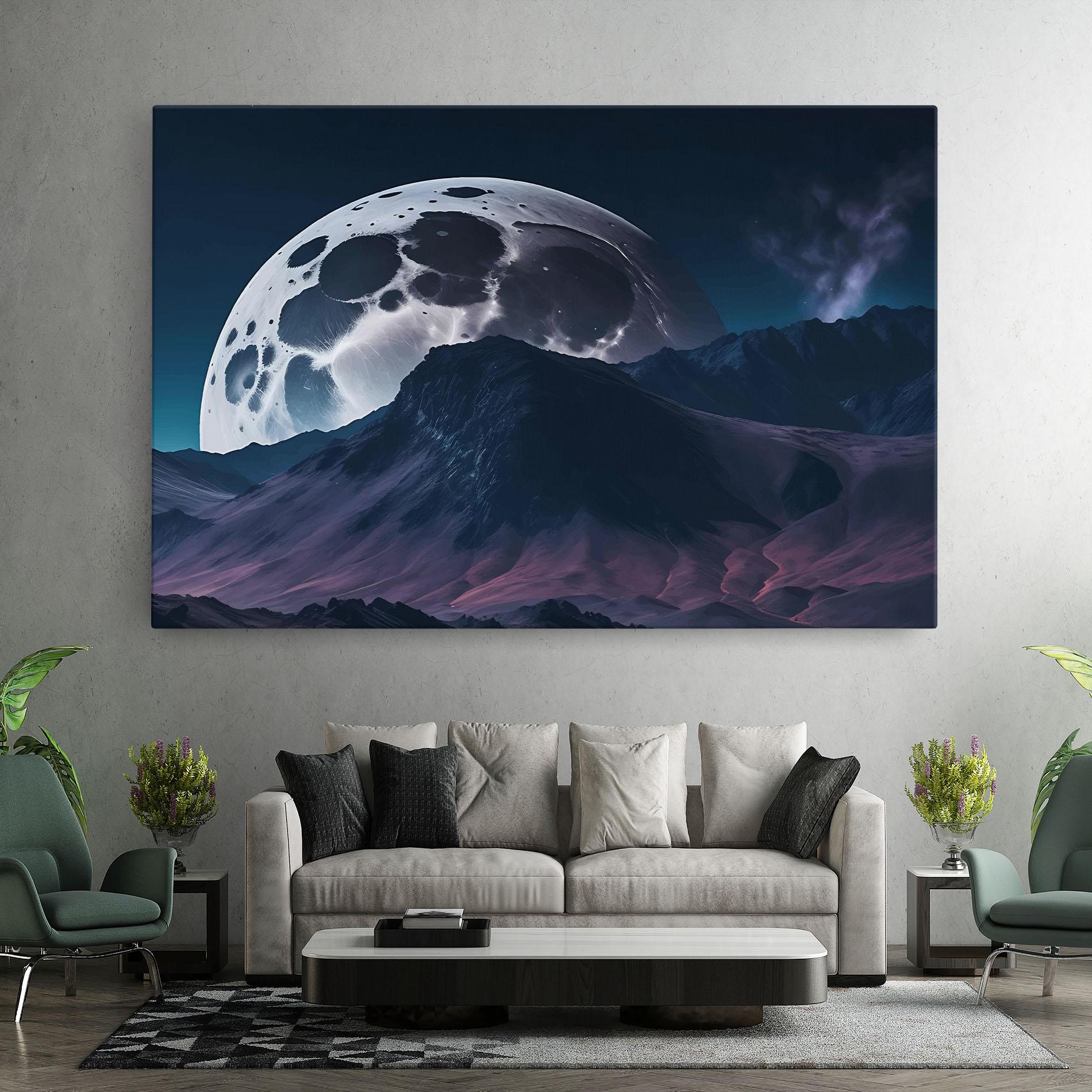 Leinwandbild Full Moon Smoke mockup 7