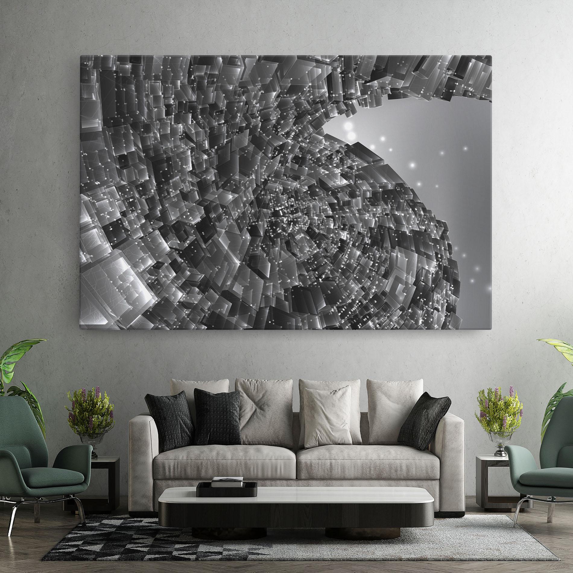 Leinwandbild Grey Shape View mockup 7