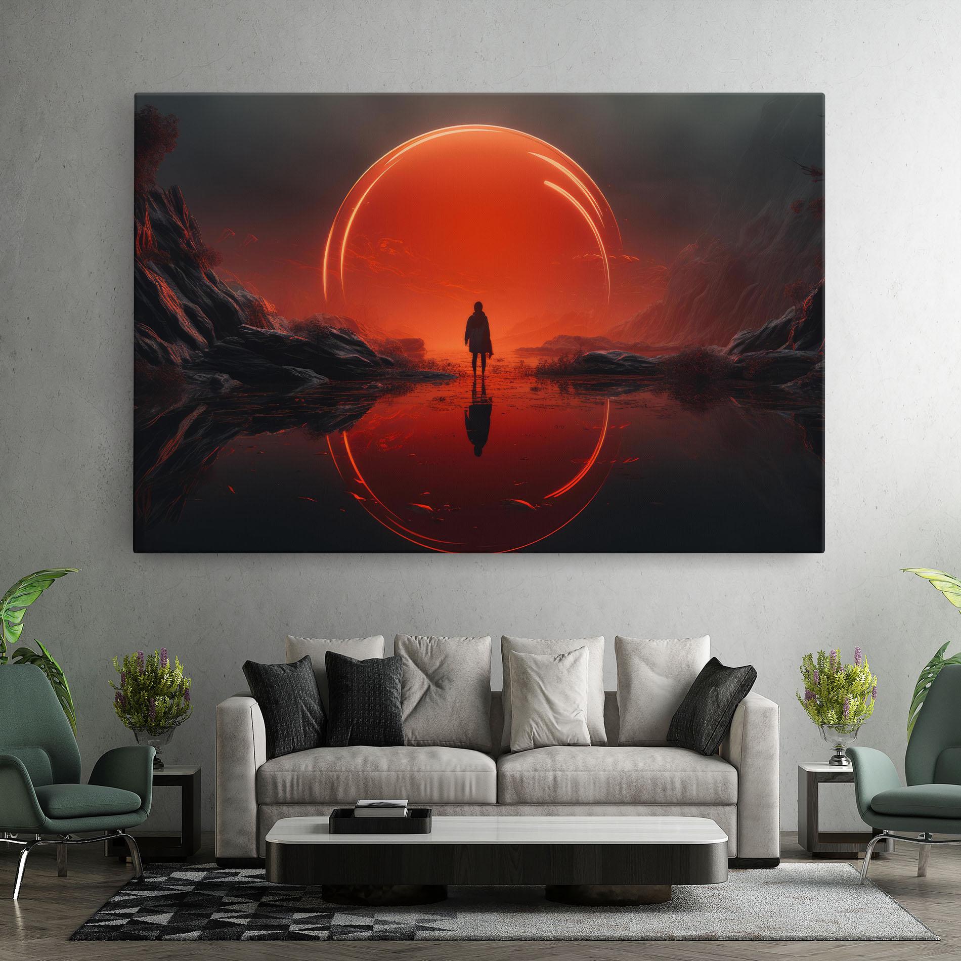 Leinwandbild Man Orange Orb mockup 7