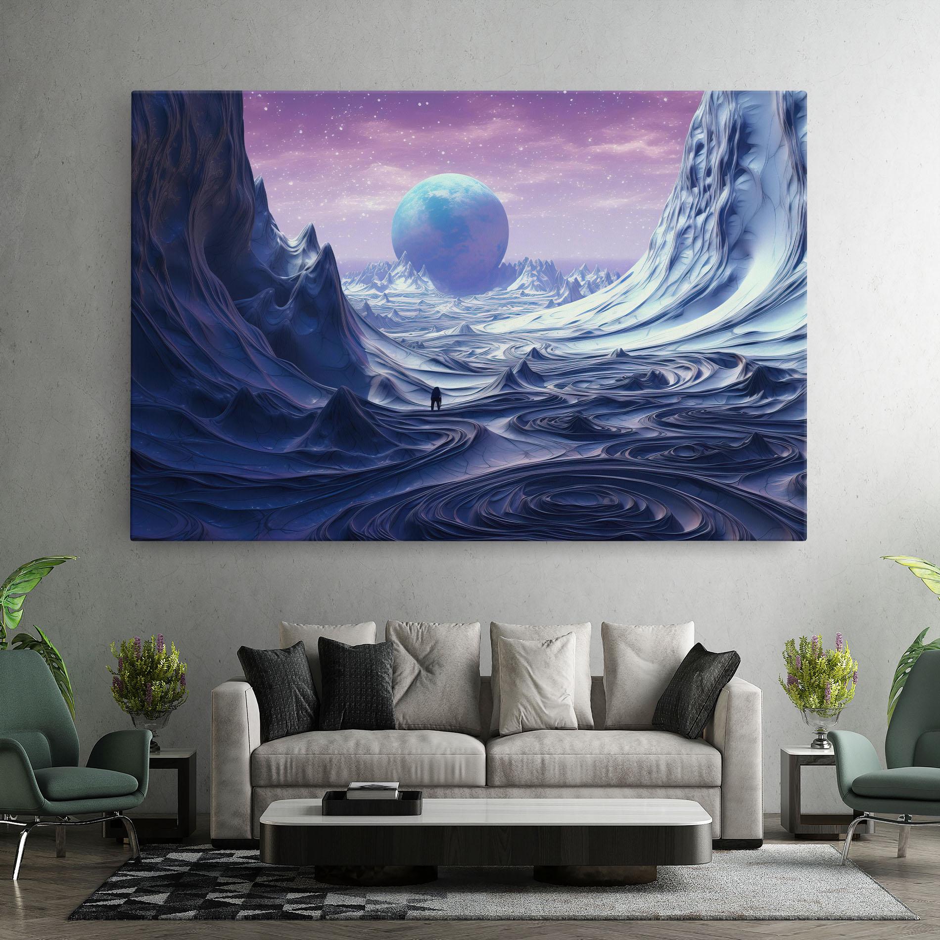 Leinwandbild Snowy Landscape Art mockup 7