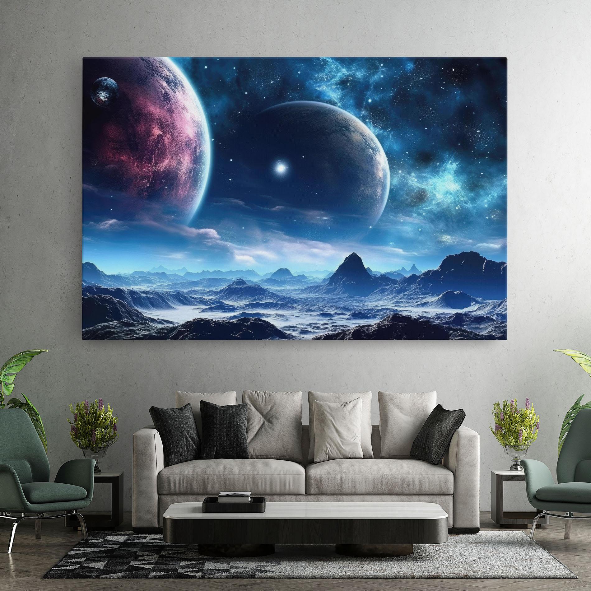 Leinwandbild Space Planets And Stars mockup 7