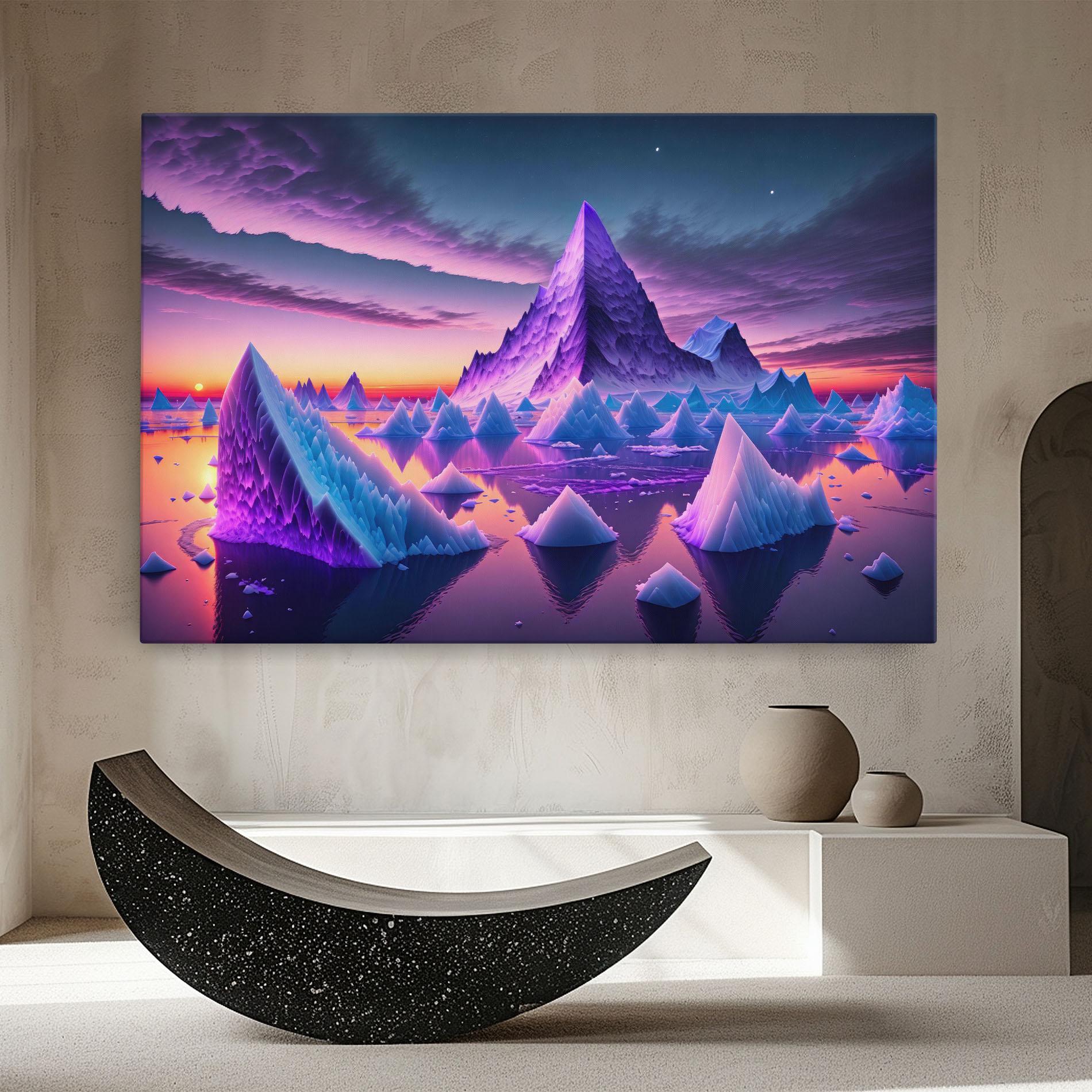 Leinwandbild Floating Iceberg mockup 8