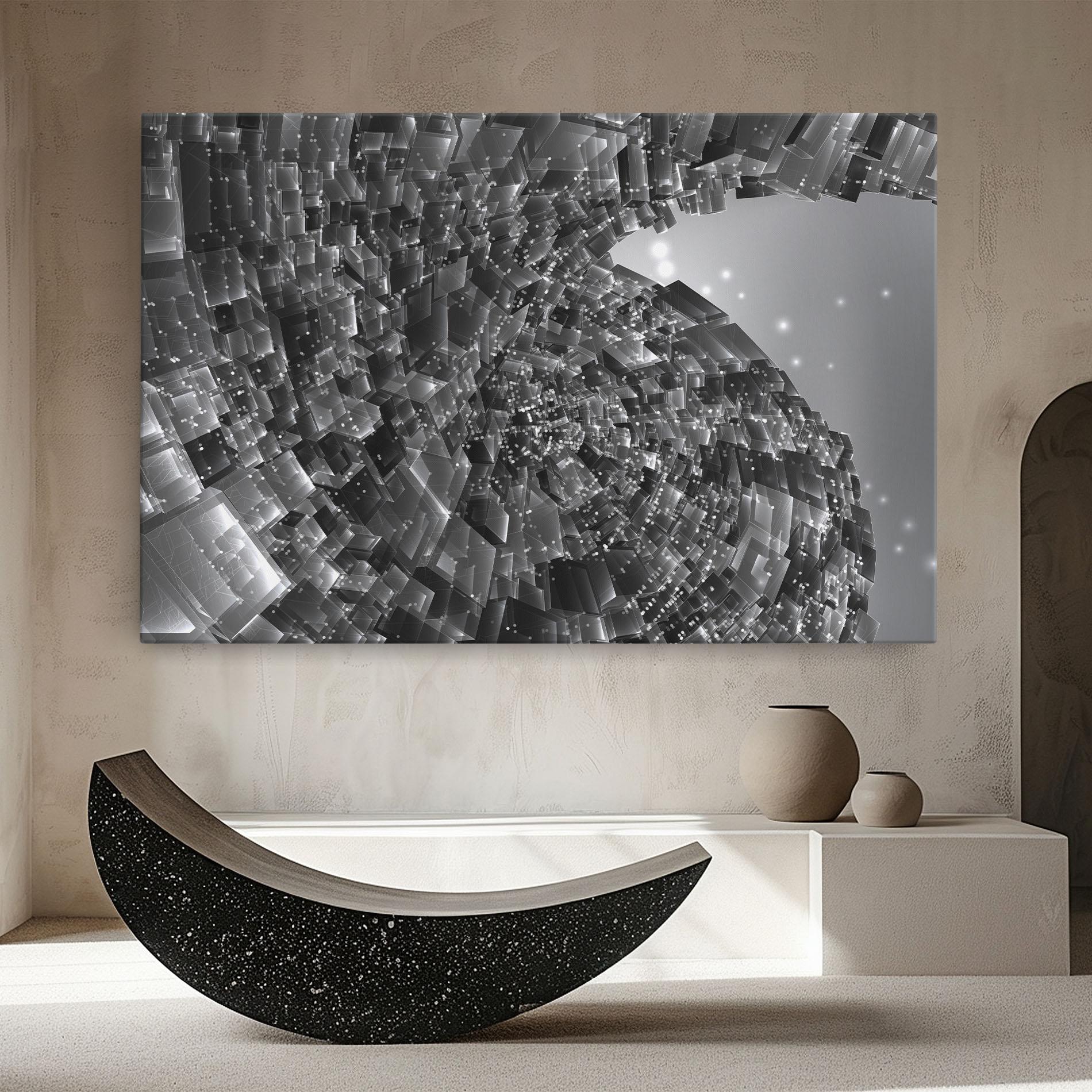 Leinwandbild Grey Shape View mockup 8