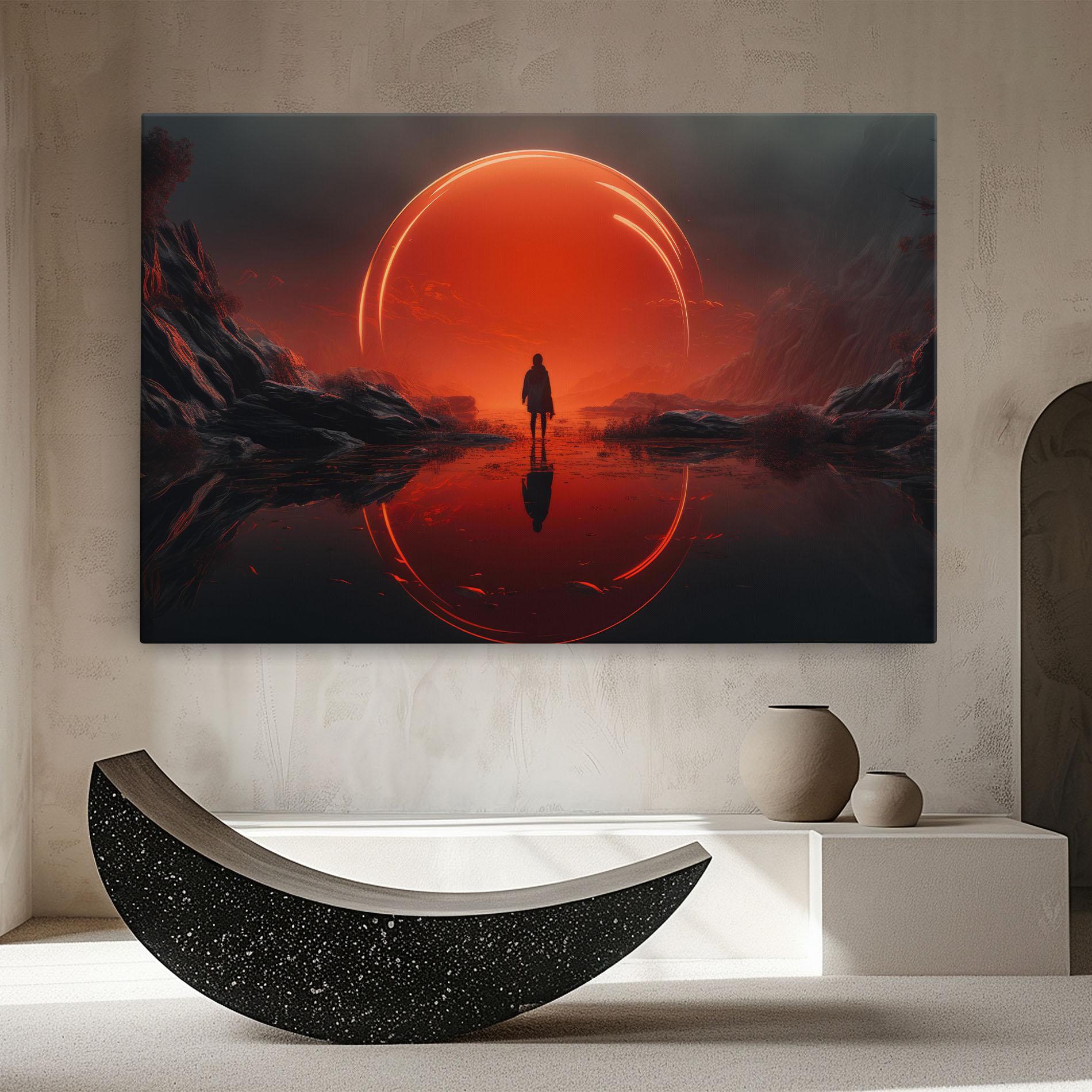 Leinwandbild Man Orange Orb mockup 8