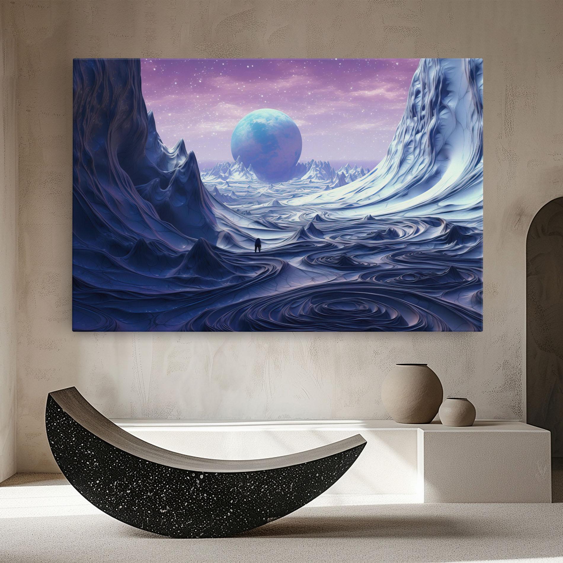 Leinwandbild Snowy Landscape Art mockup 8