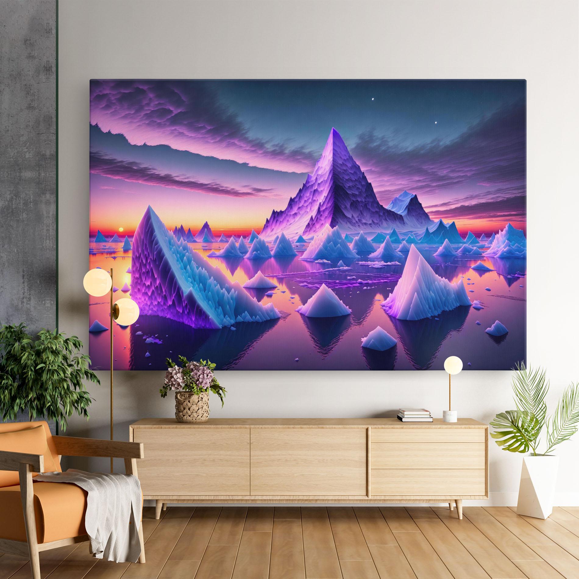 Leinwandbild Floating Iceberg mockup 9