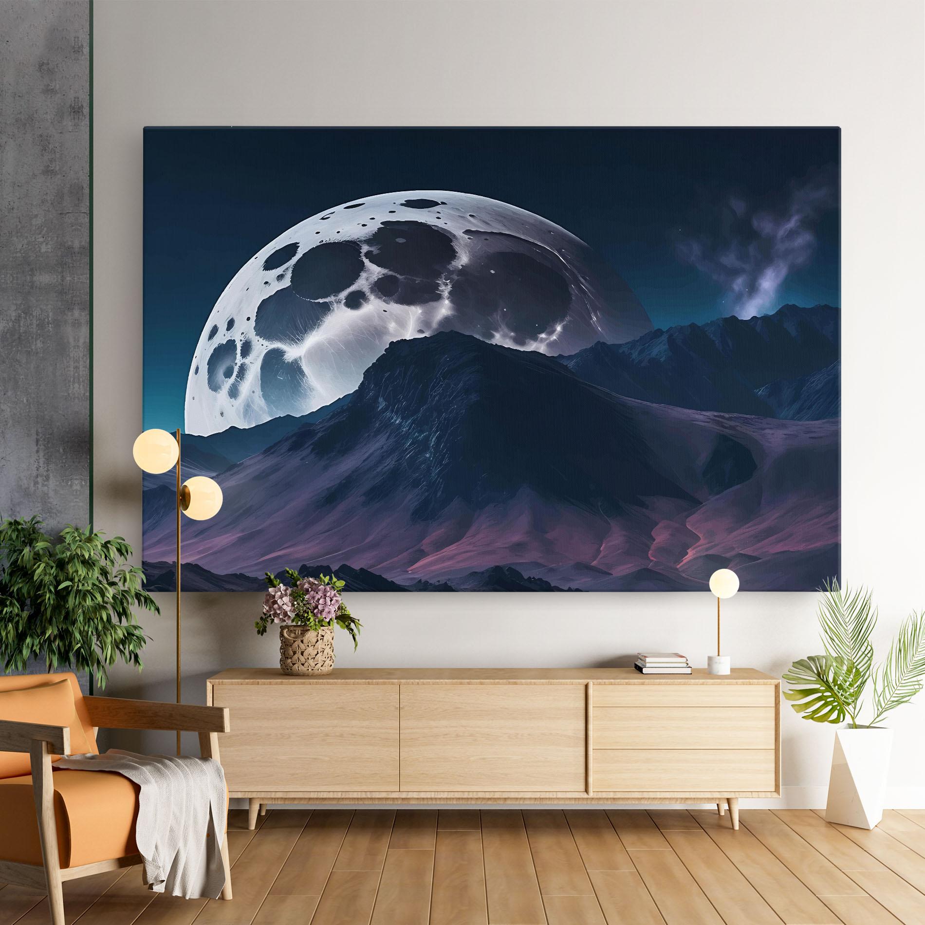 Leinwandbild Full Moon Smoke mockup 9