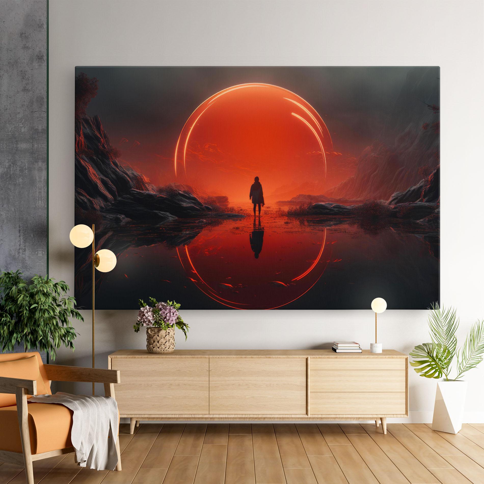 Leinwandbild Man Orange Orb mockup 9