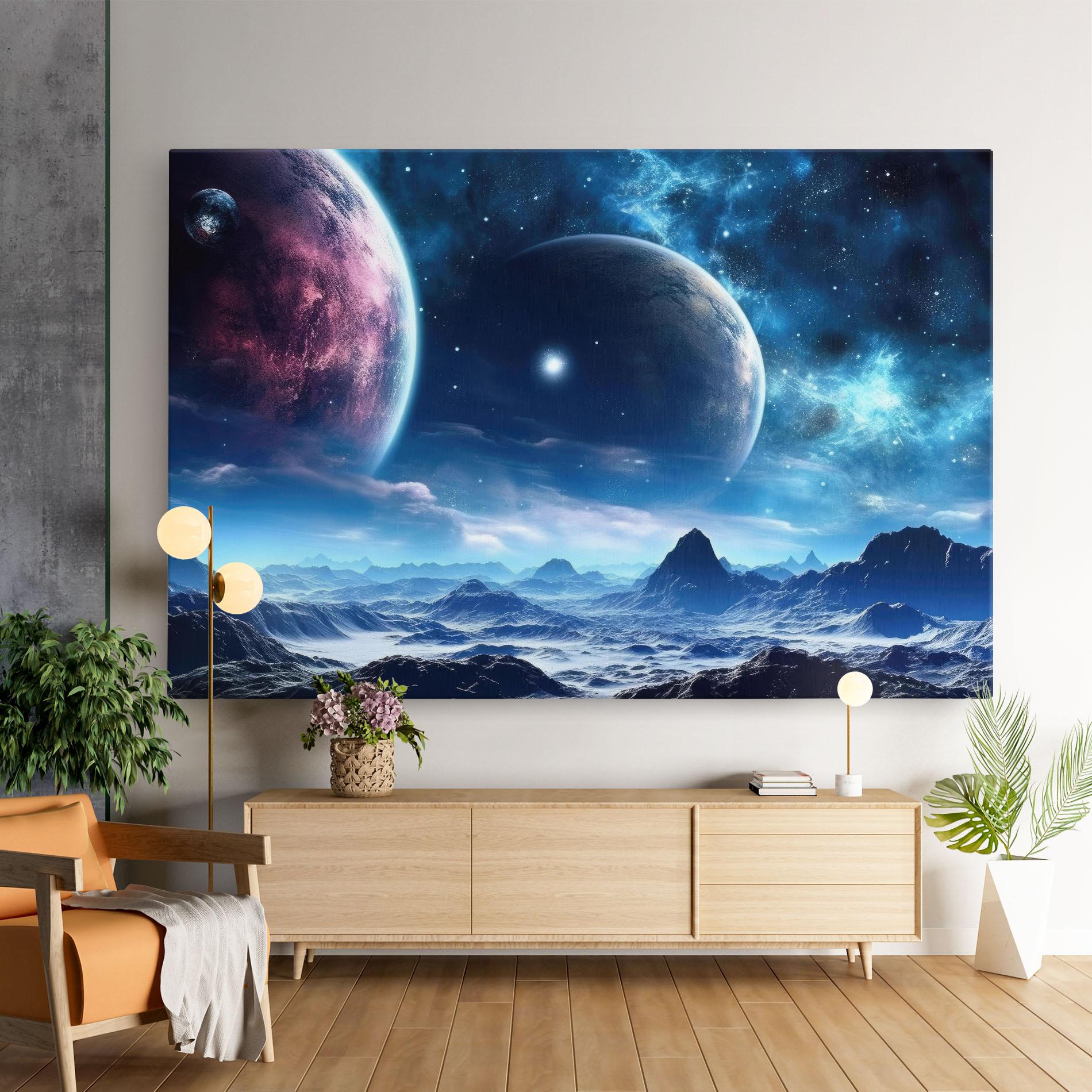 Leinwandbild Space Planets And Stars mockup 9