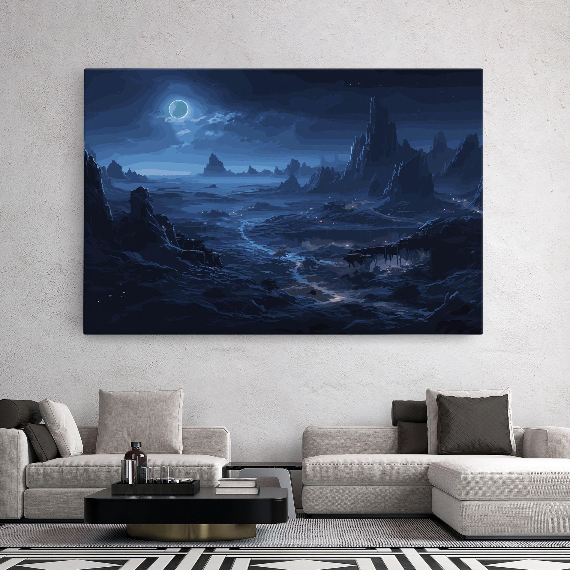 Leinwandbild Blue Art World mockup 2