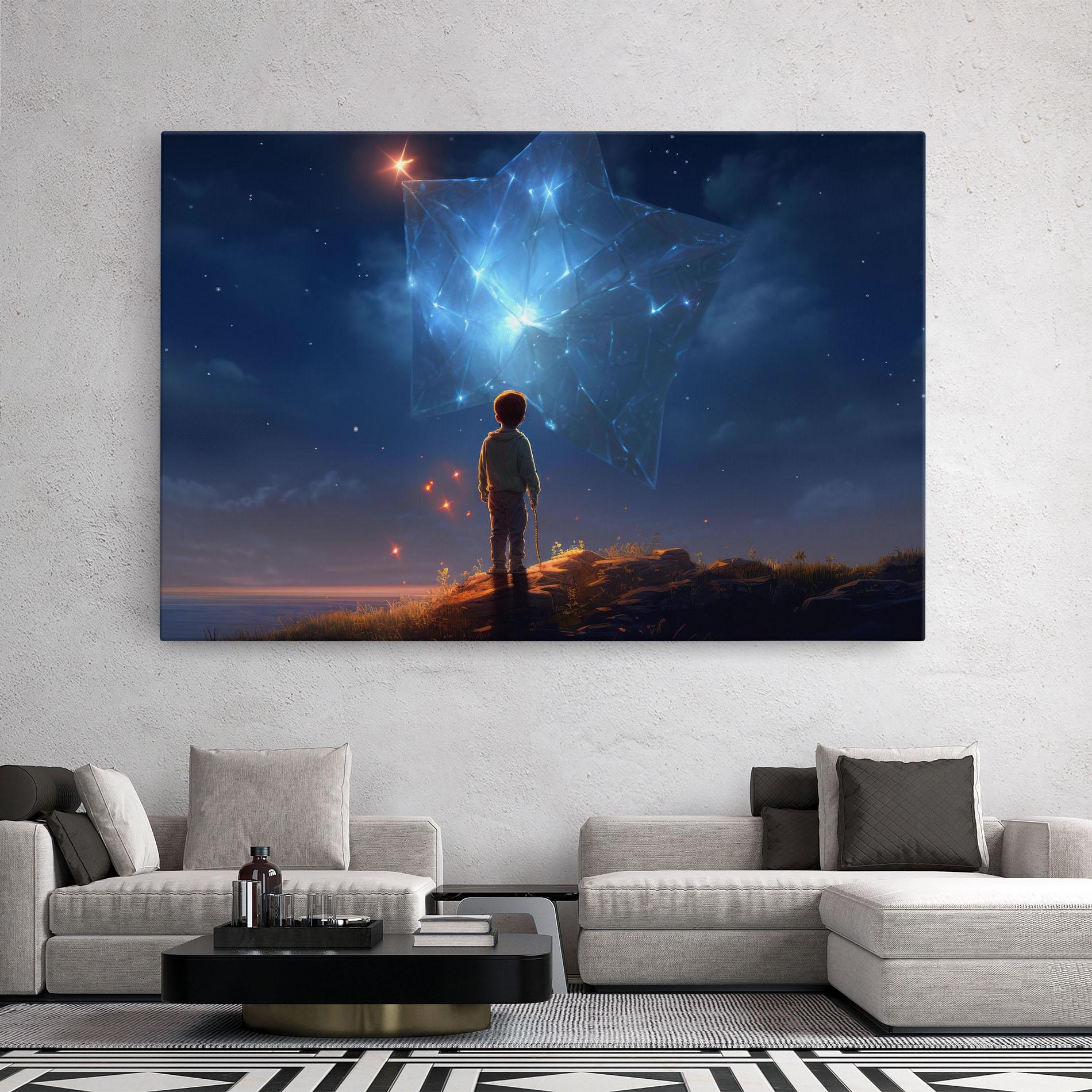 Leinwandbild Blue Star Floating mockup 2