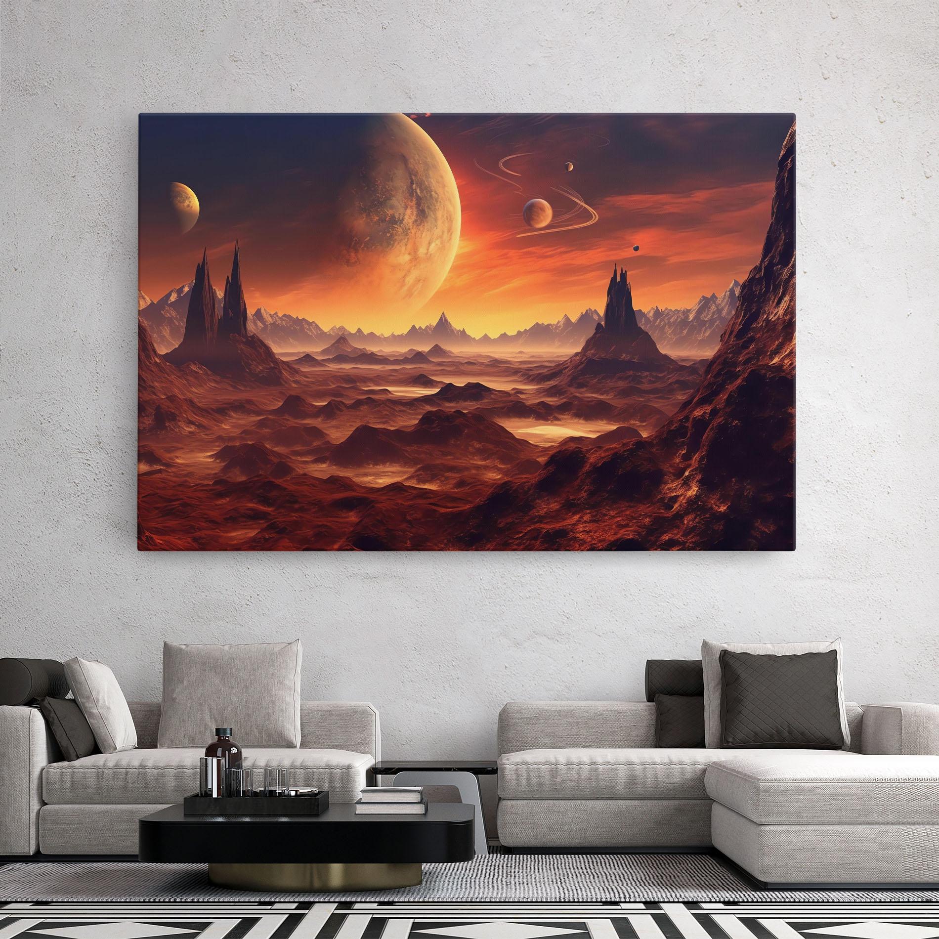 Leinwandbild Fiery Orange Sunset mockup 2