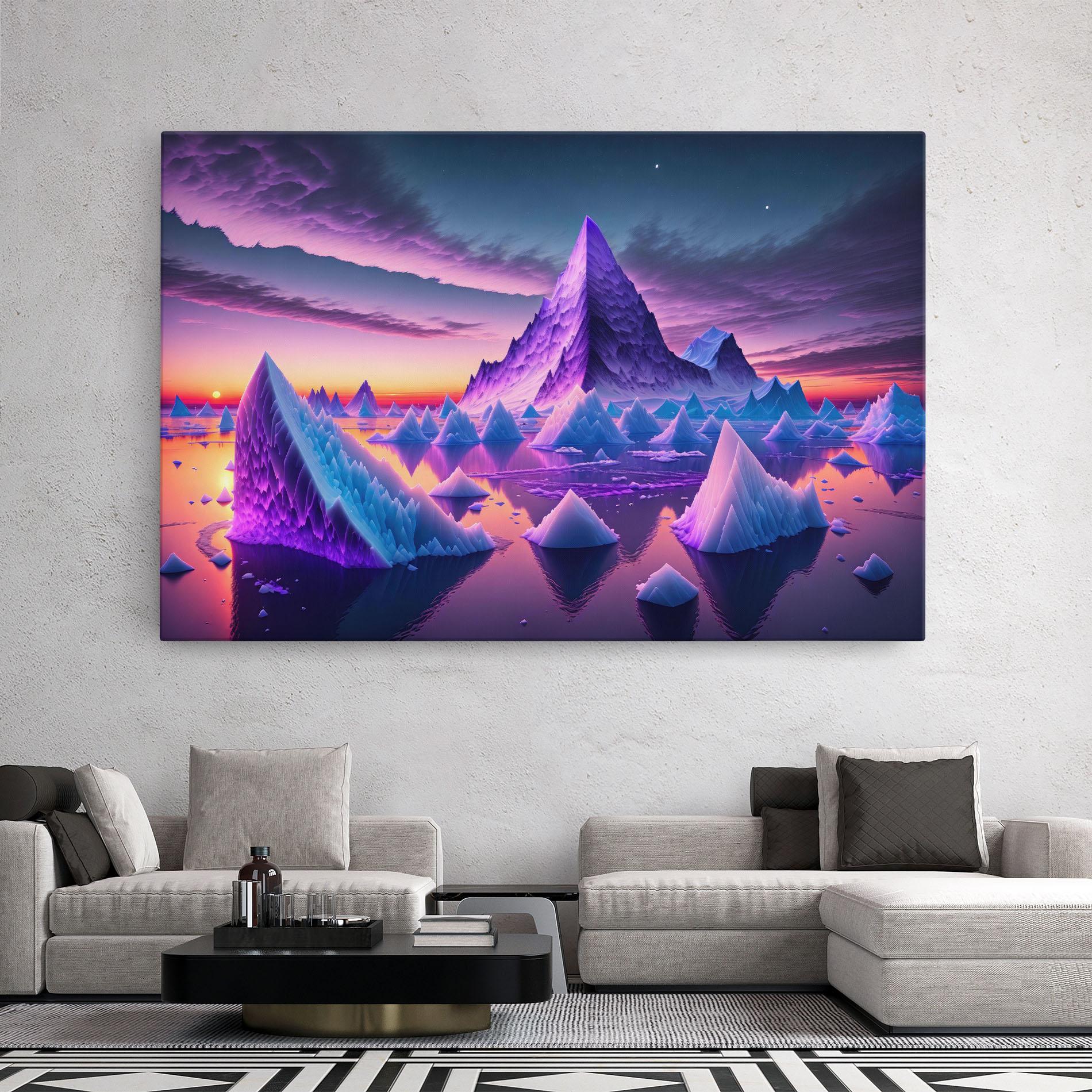 Leinwandbild Floating Iceberg mockup 2