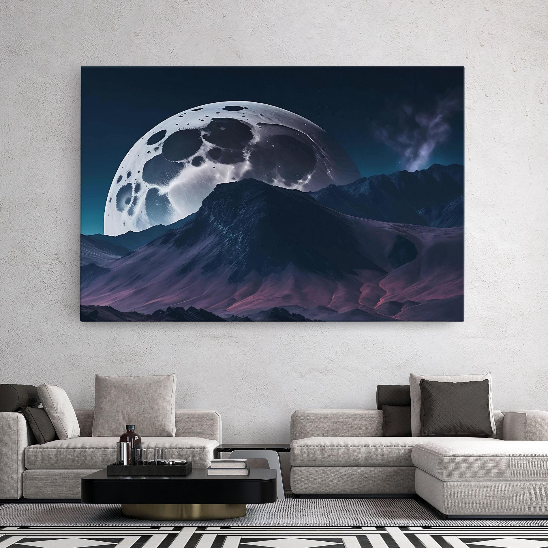 Leinwandbild Full Moon Smoke mockup 2