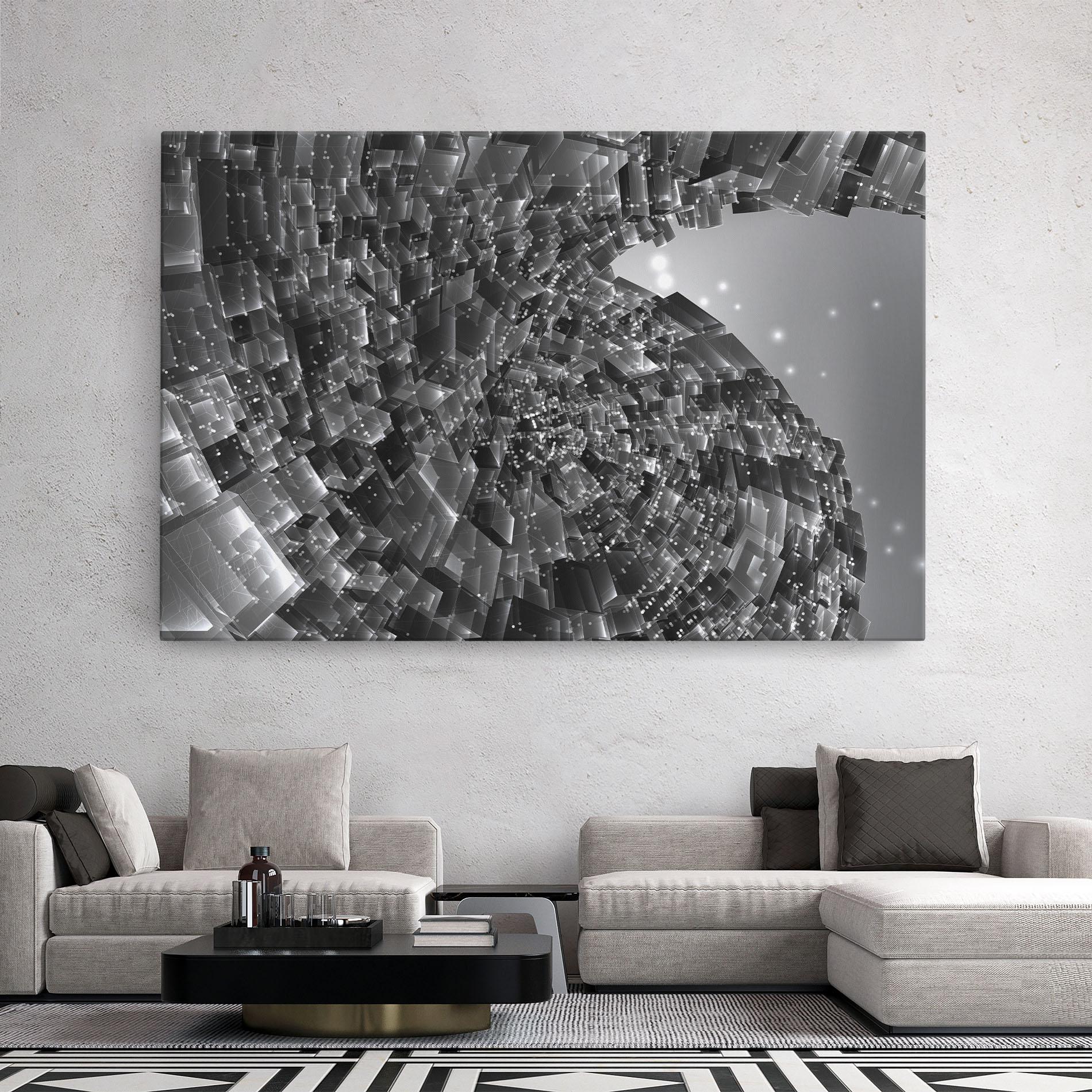 Leinwandbild Grey Shape View mockup 2