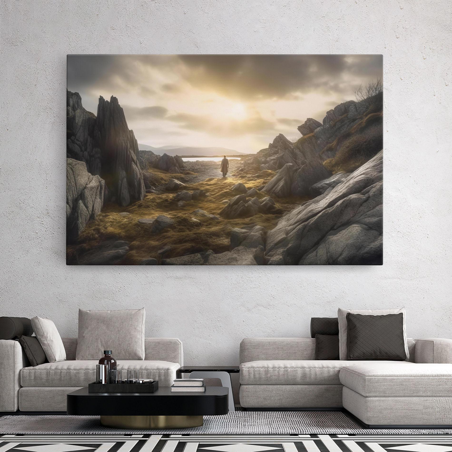 Leinwandbild Rocky Area Man mockup 2