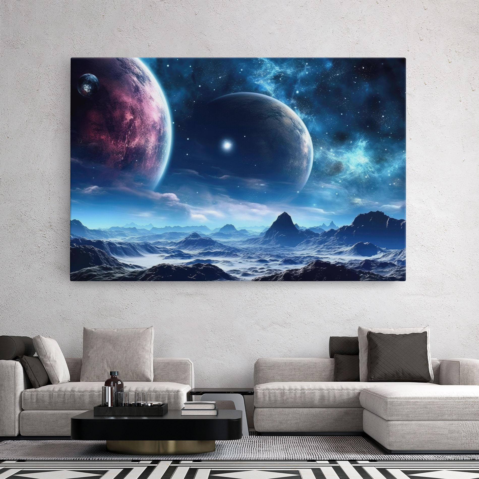 Leinwandbild Space Planets And Stars mockup 2