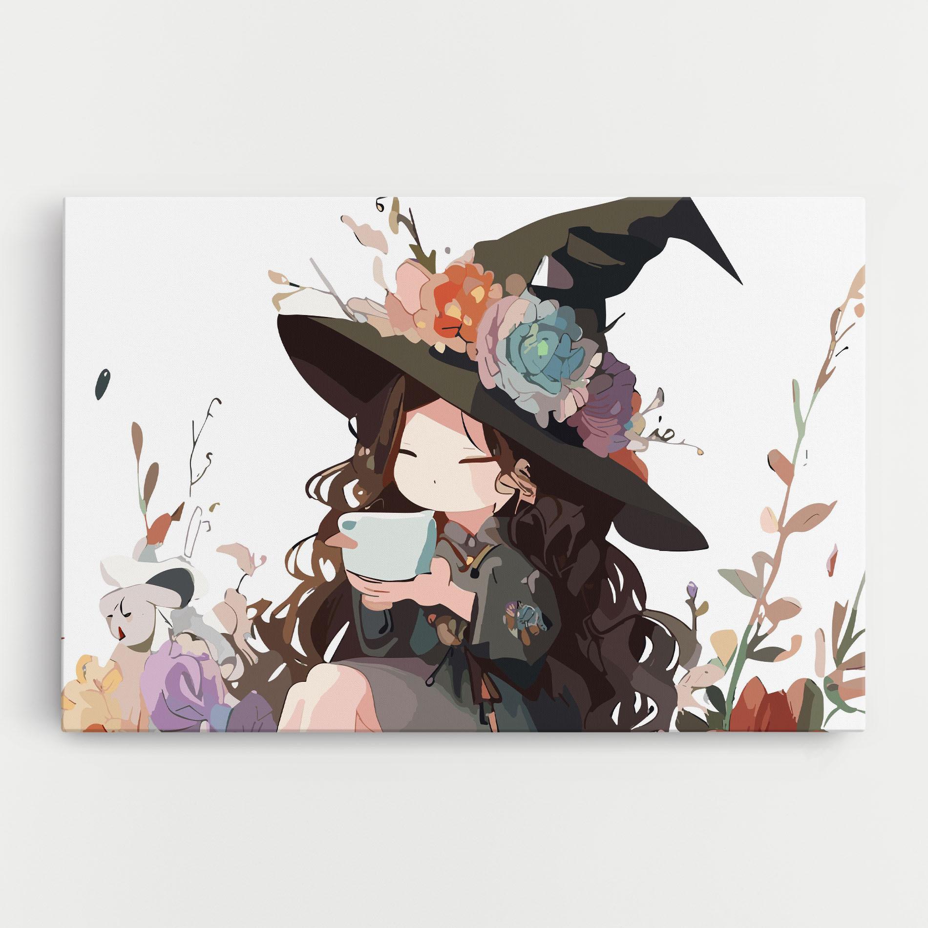 Leinwandbild Cute Witch mockup 0
