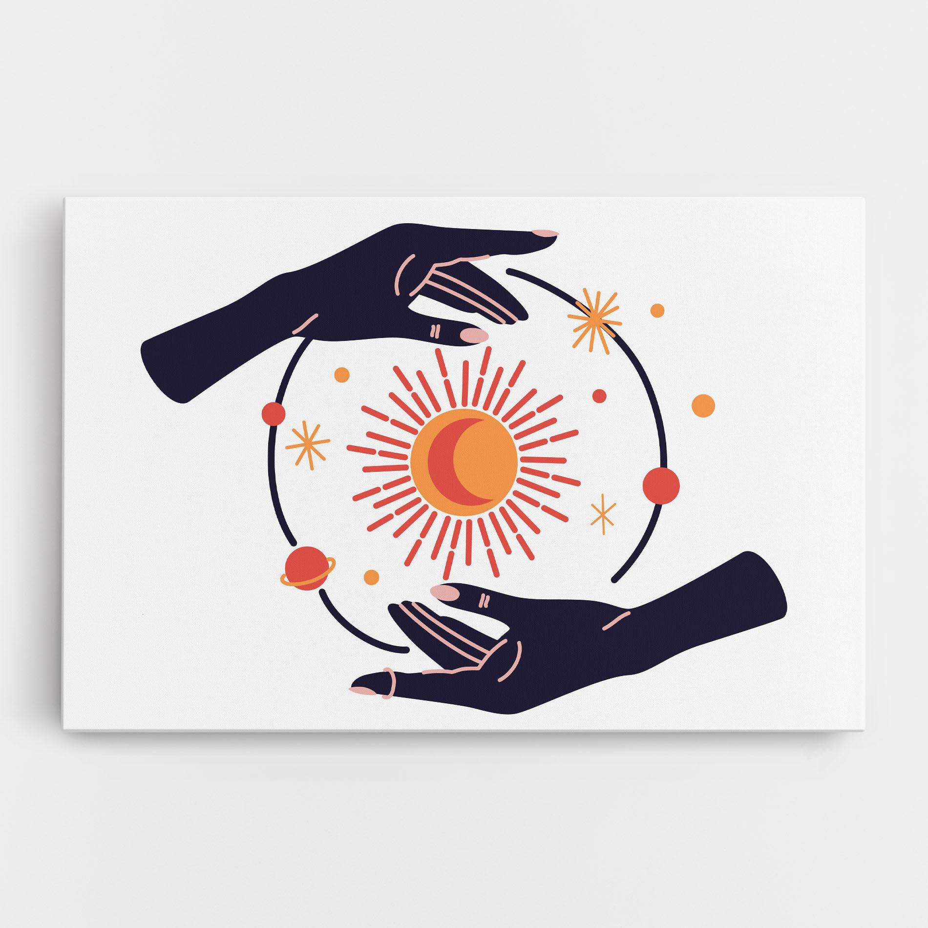 Leinwandbild Purple Magic Hands mockup 0