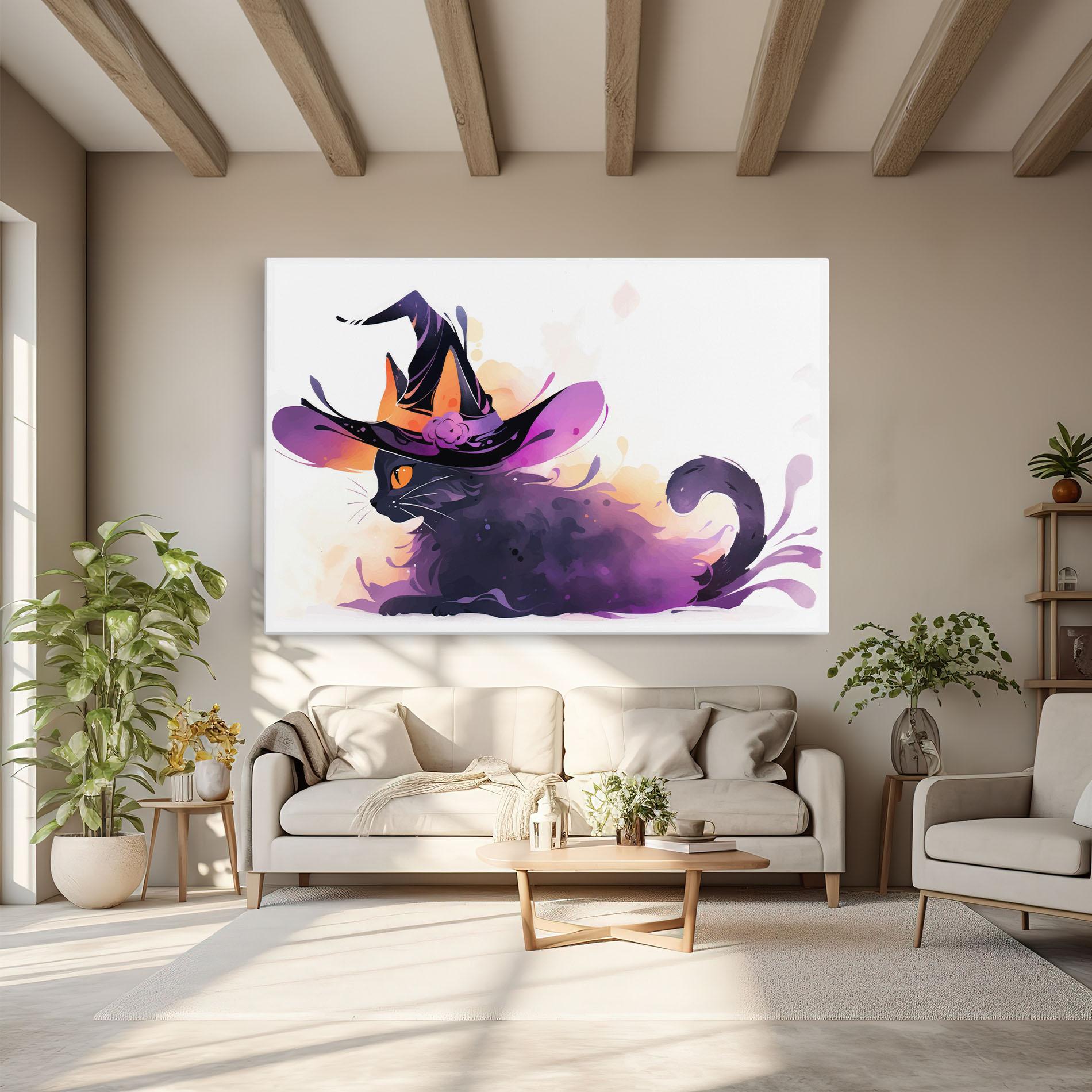 Leinwandbild Cat Witch mockup 6