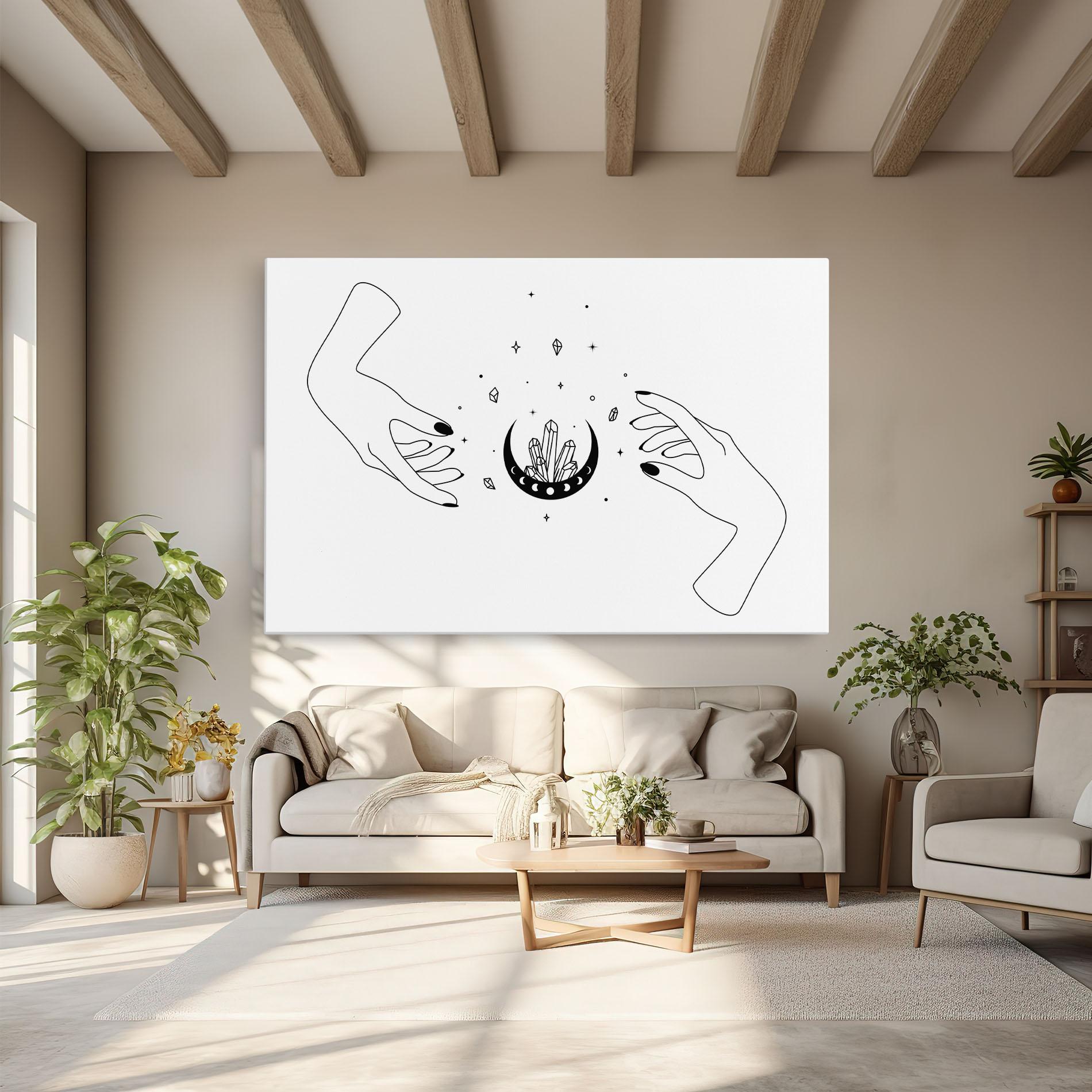 Leinwandbild Crystal Hand mockup 6
