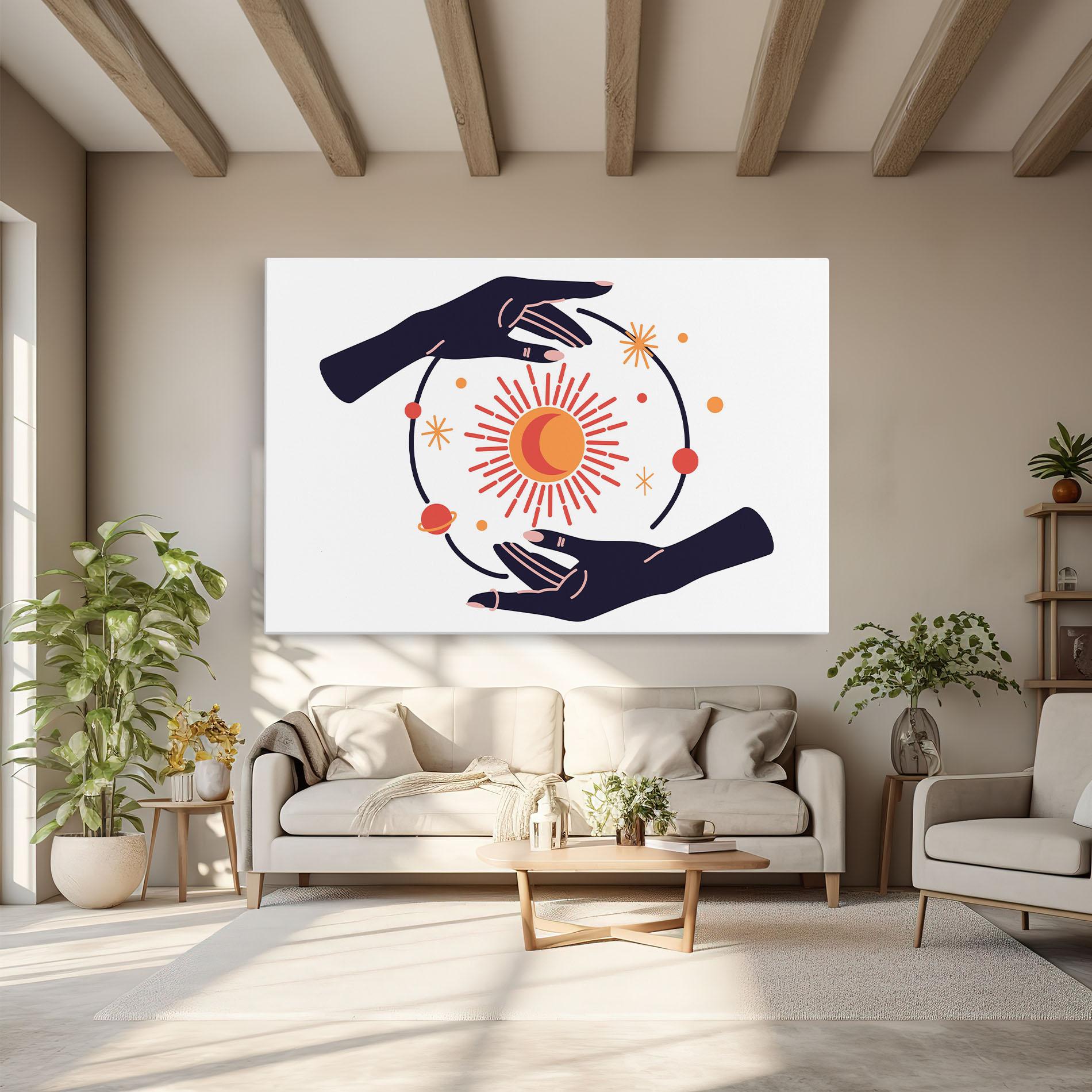 Leinwandbild Purple Magic Hands mockup 6