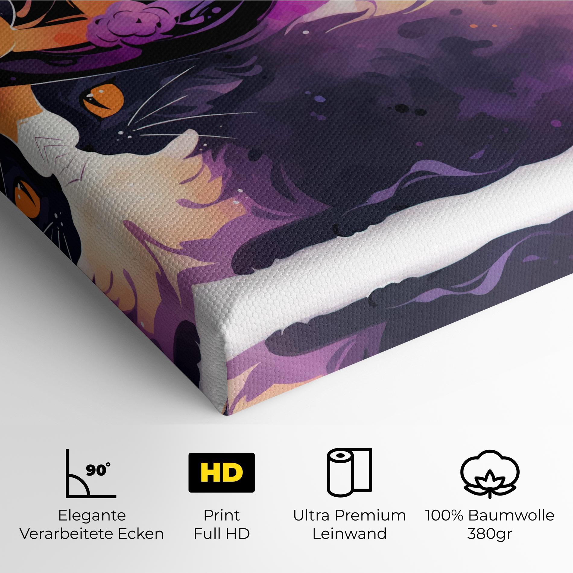 Leinwandbild Cat Witch mockup 4