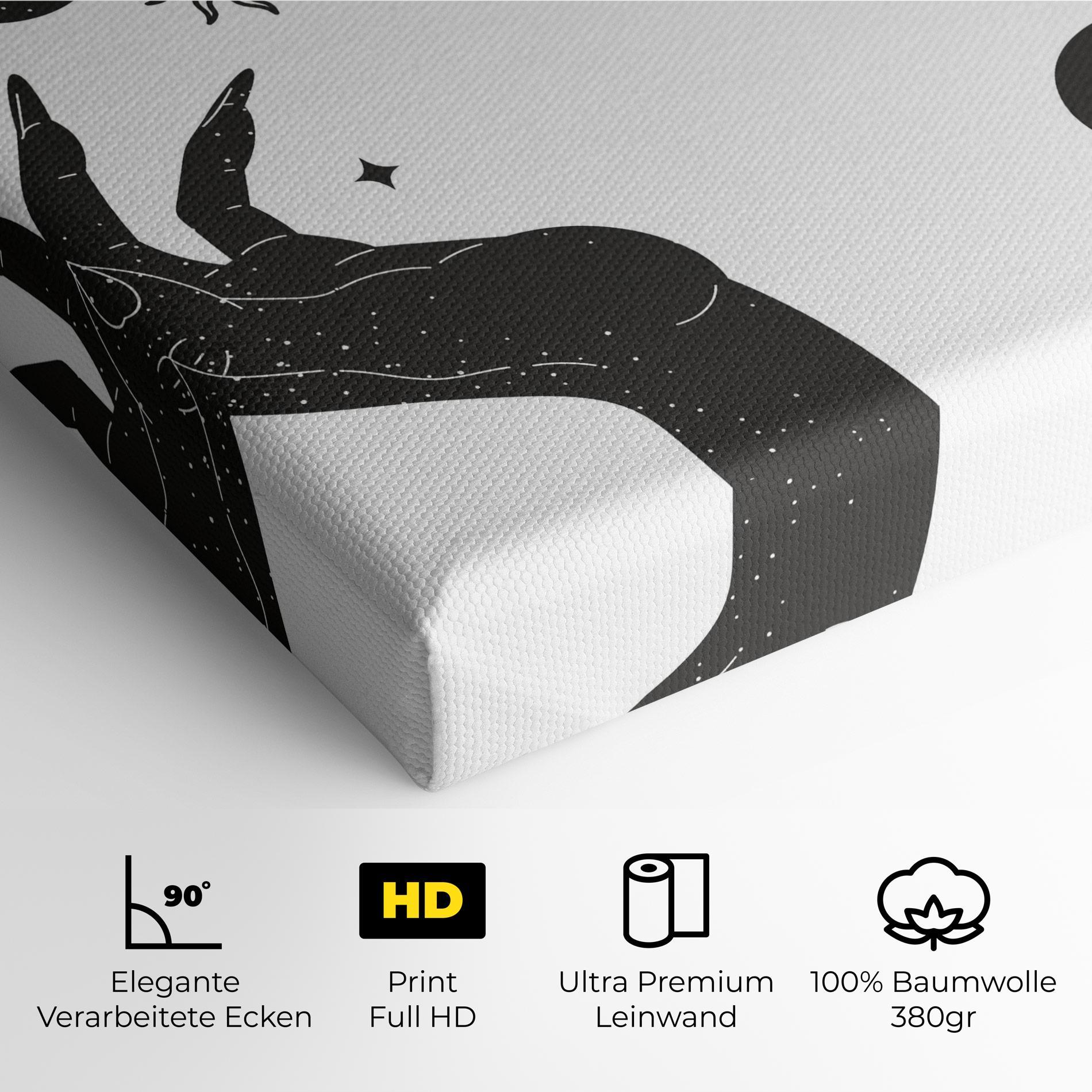 Leinwandbild Magic Moon Hands mockup 4