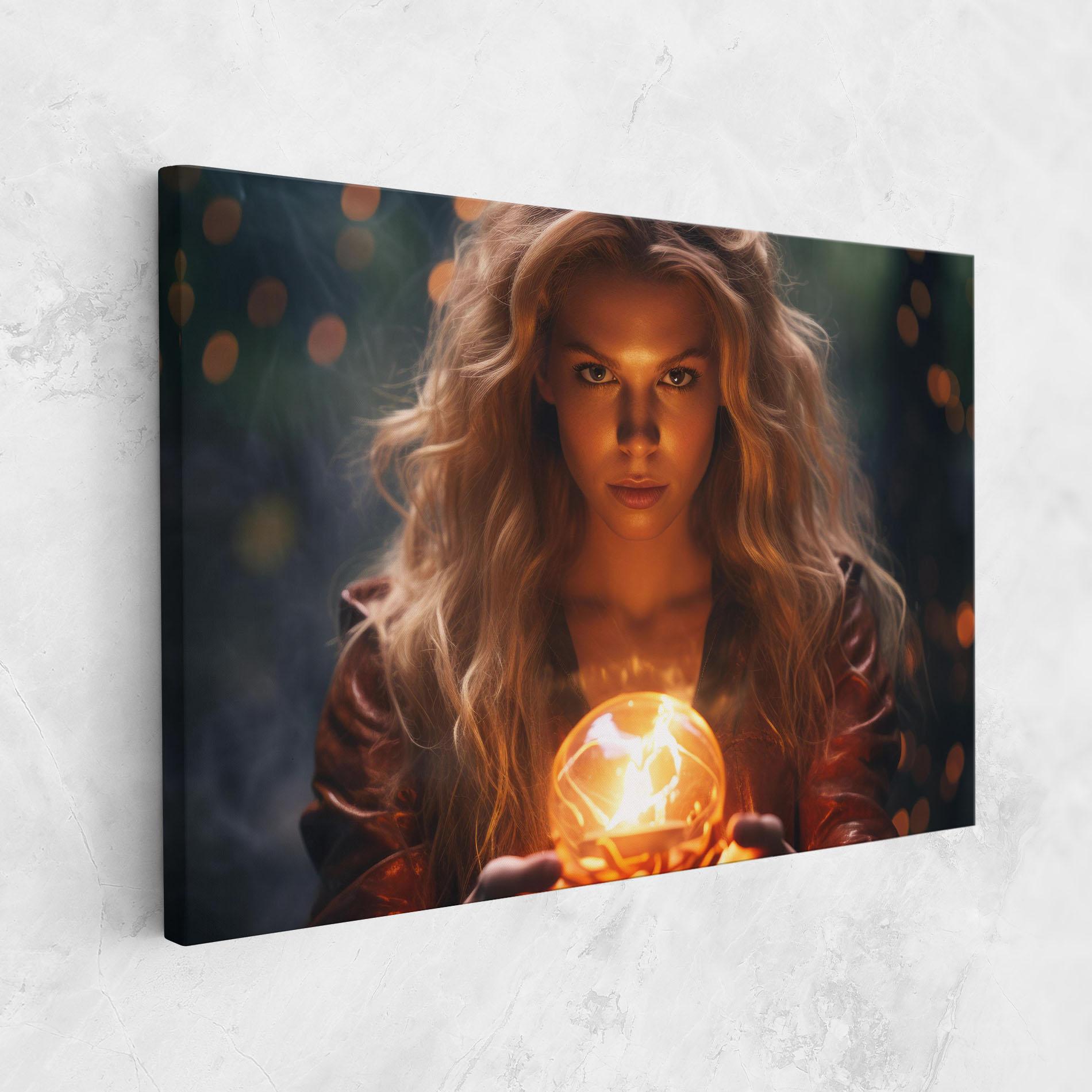 Leinwandbild Beautiful Woman Witch mockup 1