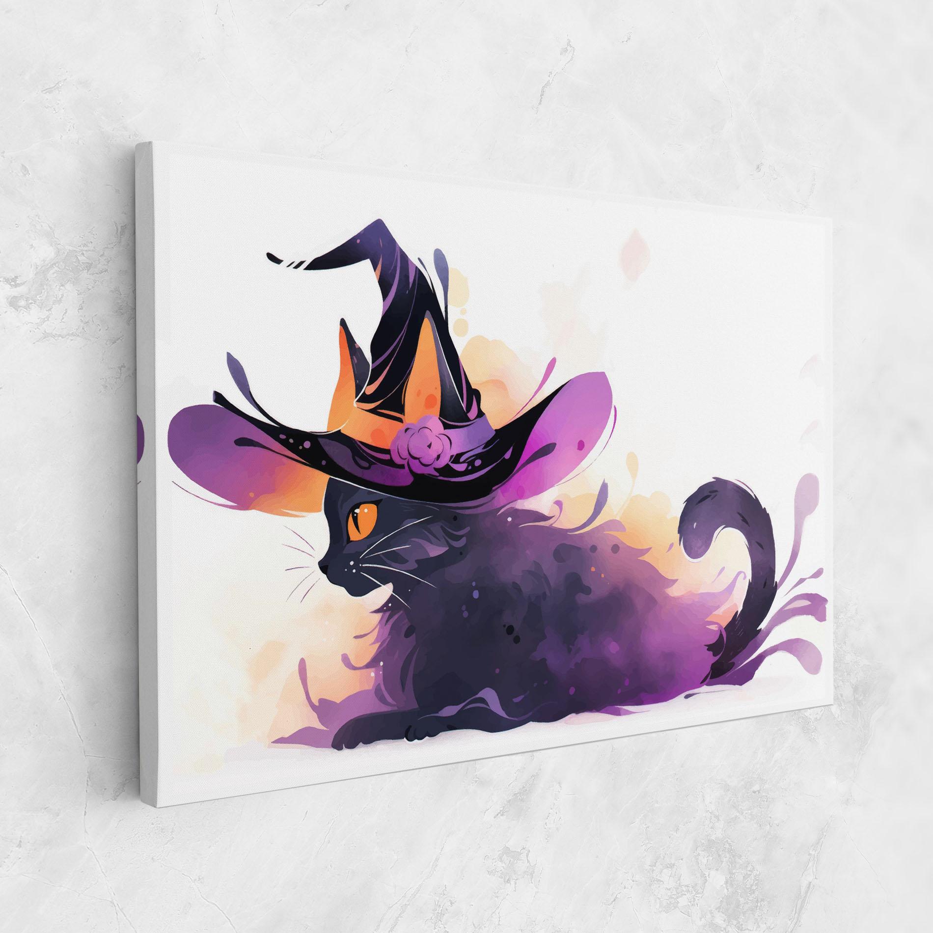 Leinwandbild Cat Witch mockup 1