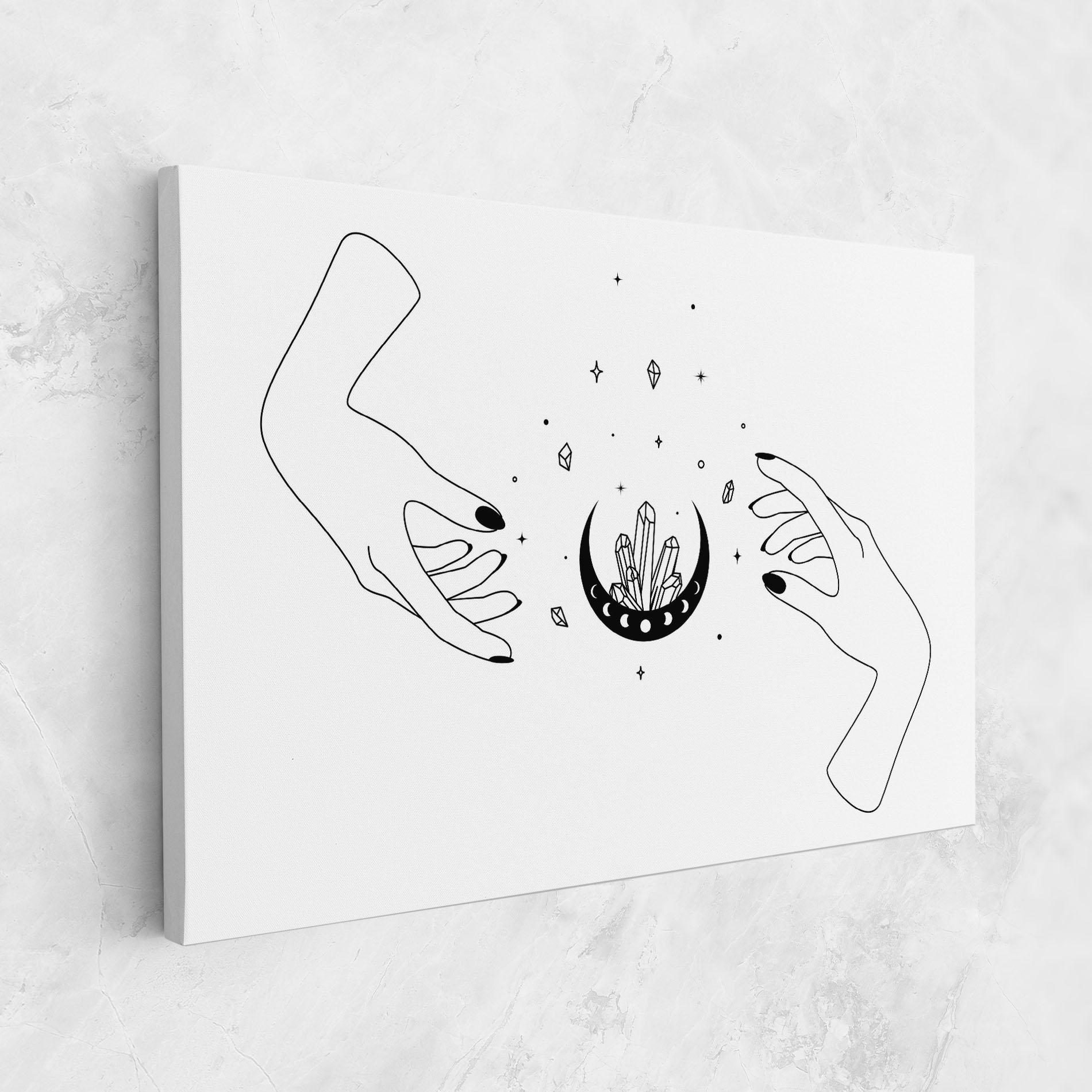 Leinwandbild Crystal Hand mockup 1