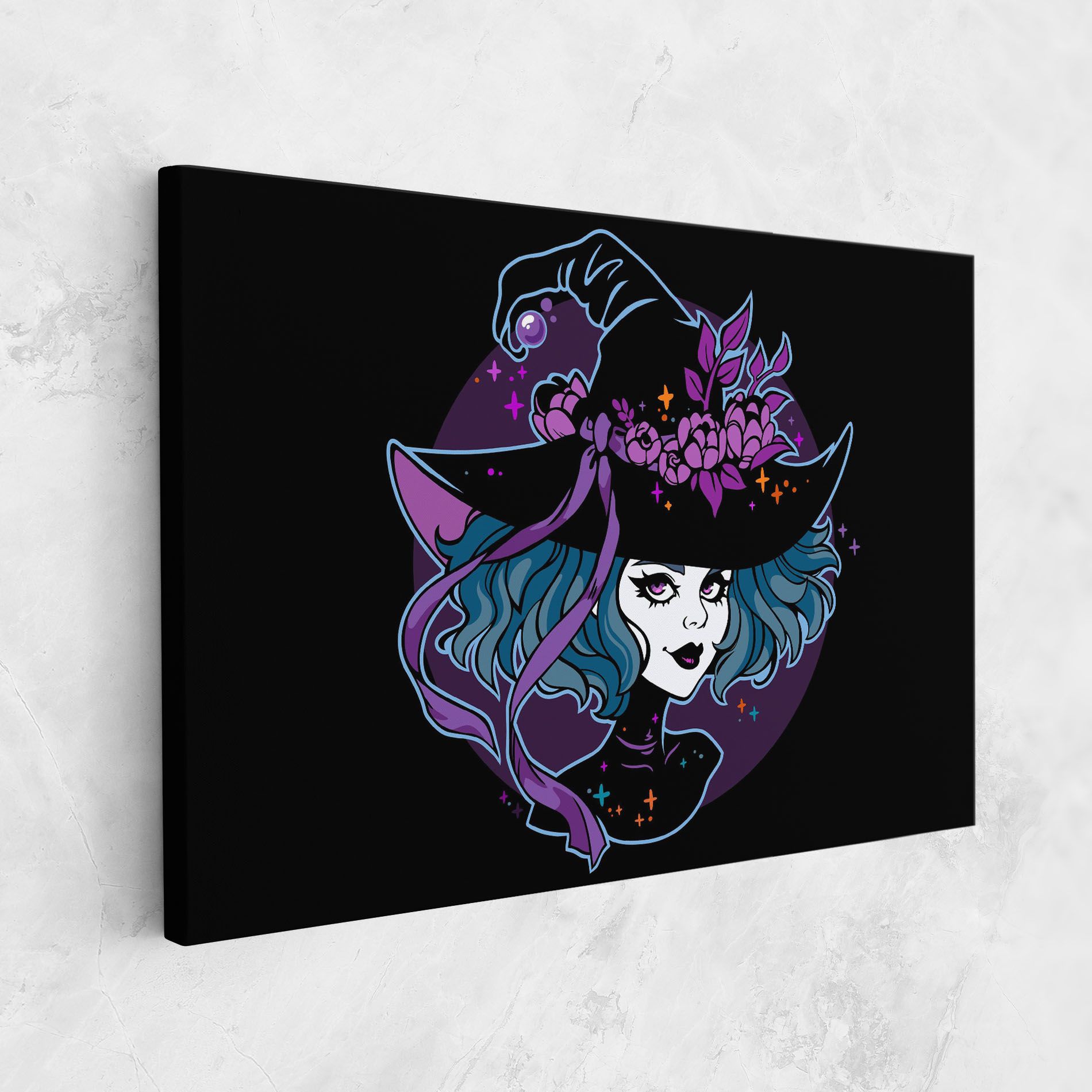 Cute Purple Witch mockup 1
