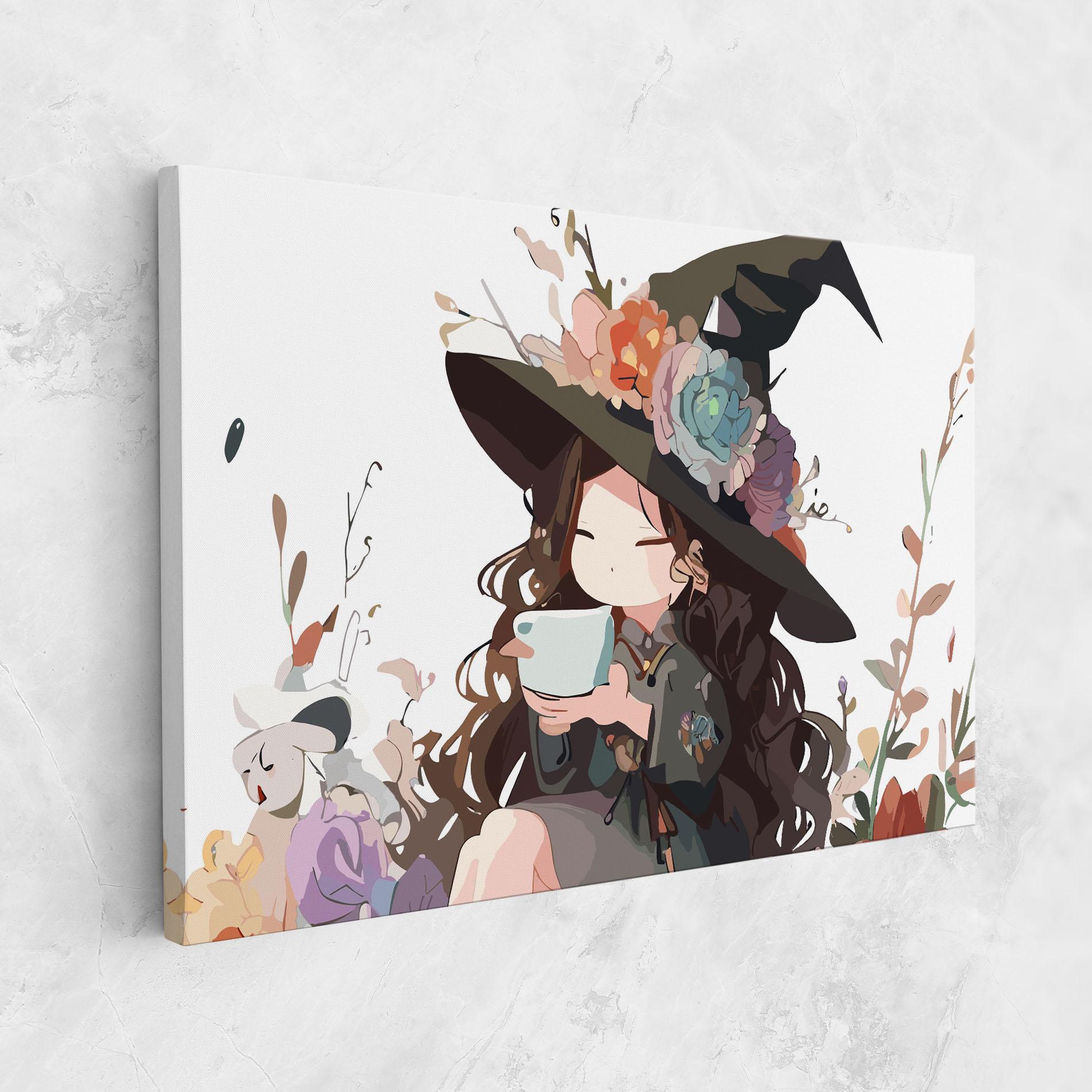 Leinwandbild Cute Witch mockup 1