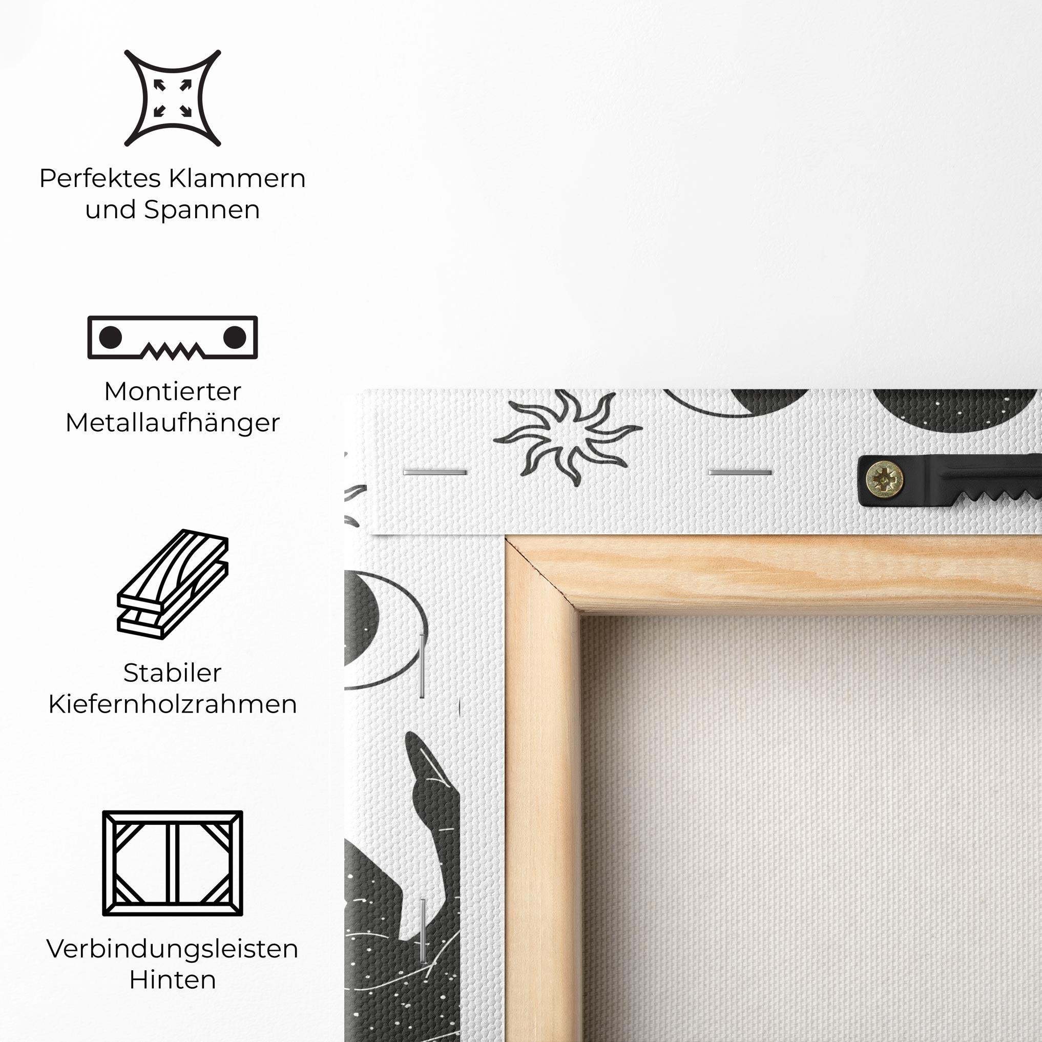 Leinwandbild Magic Moon Hands mockup 5