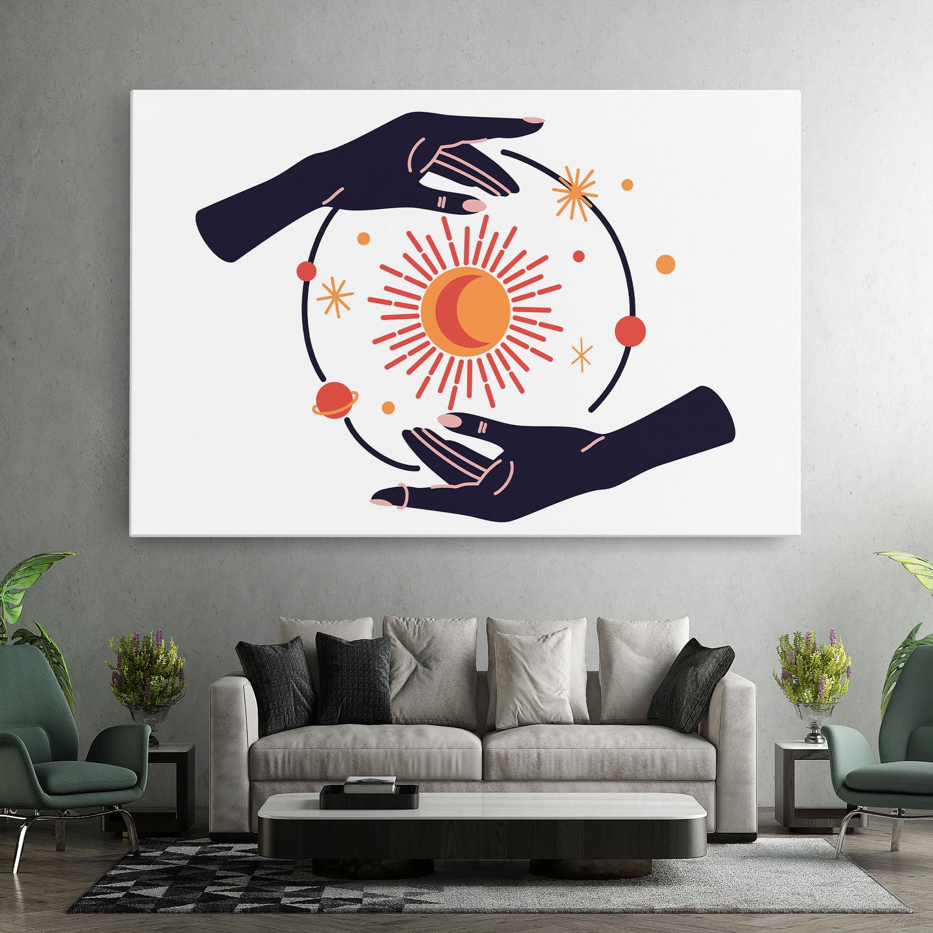 Leinwandbild Purple Magic Hands mockup 7