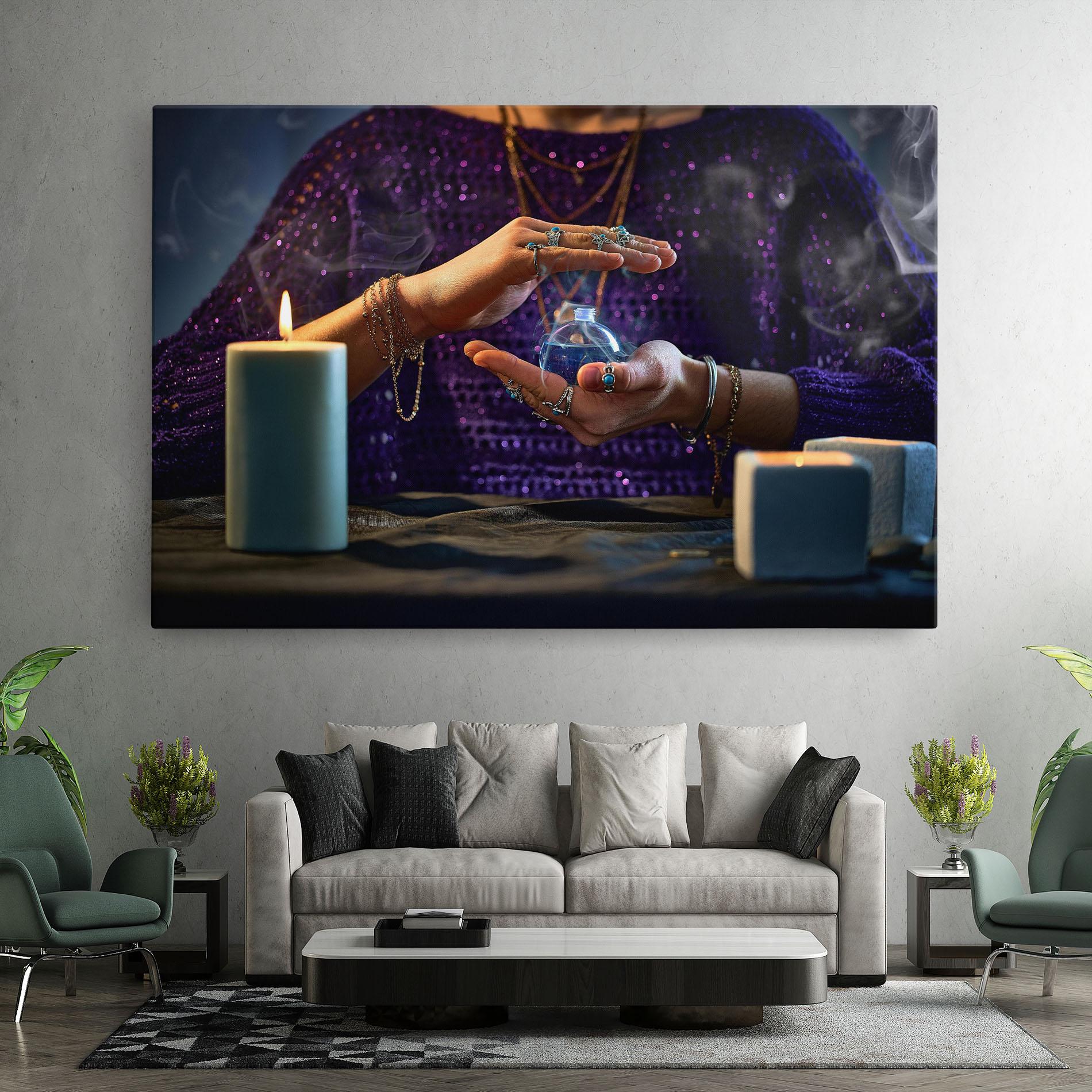 Leinwandbild Witch Magic Smoke mockup 7