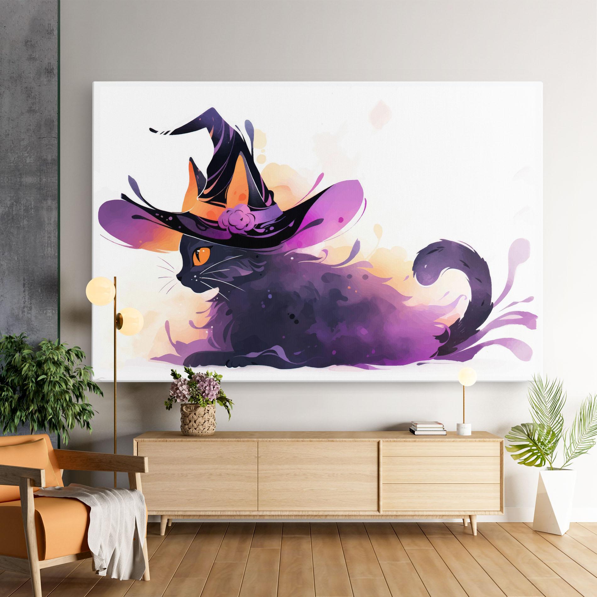 Leinwandbild Cat Witch mockup 9
