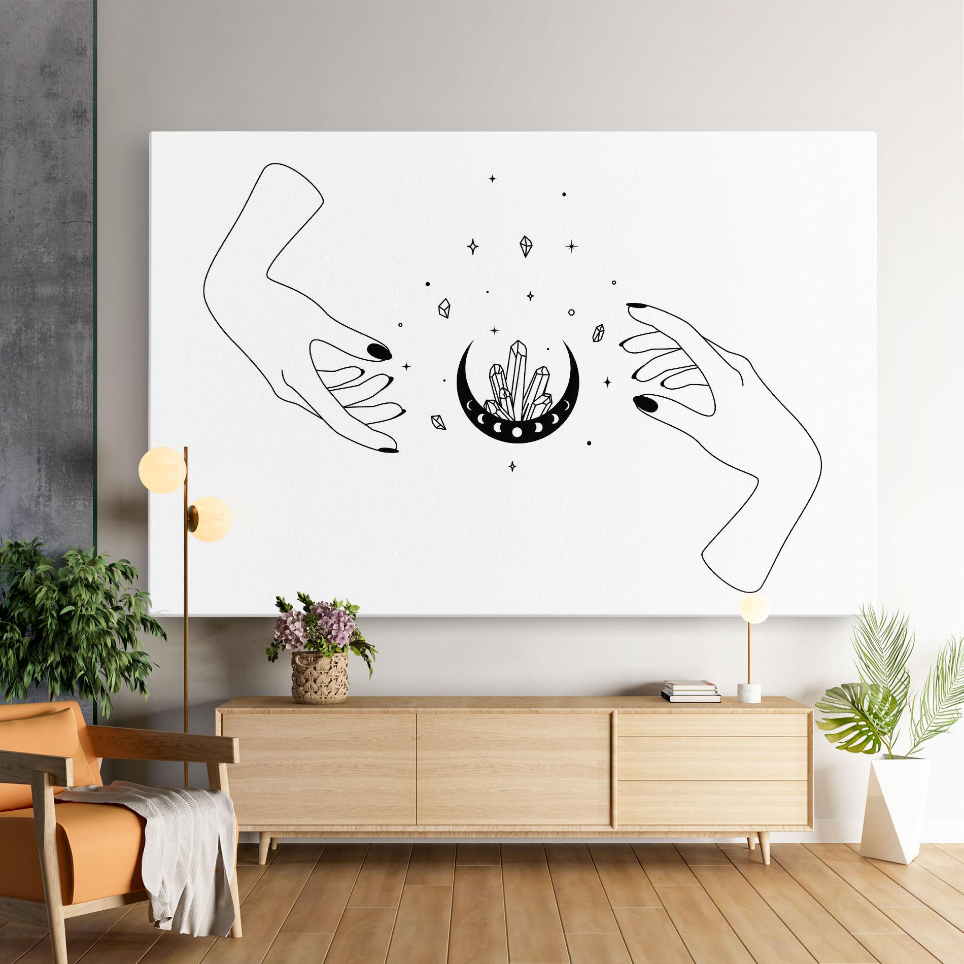 Leinwandbild Crystal Hand mockup 9