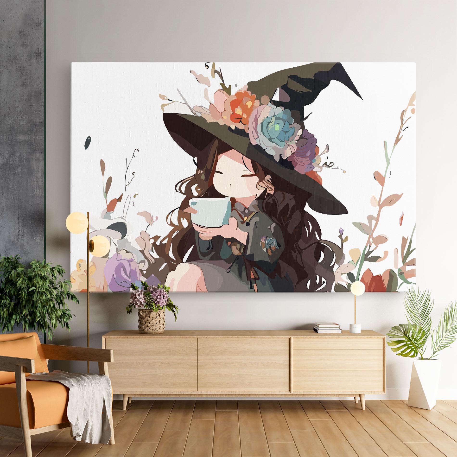 Leinwandbild Cute Witch mockup 9
