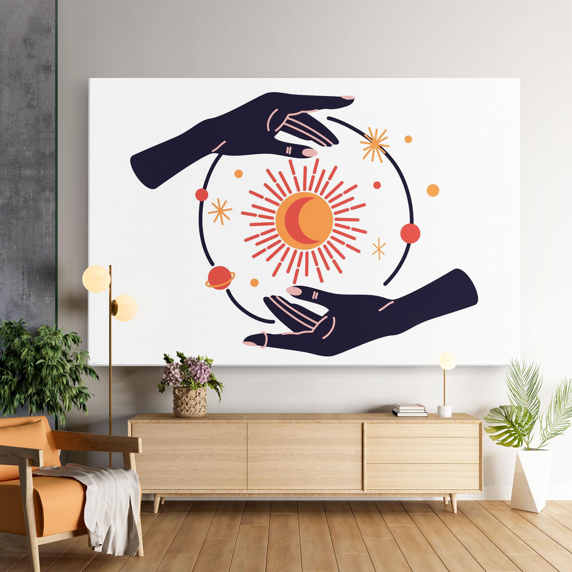 Leinwandbild Purple Magic Hands mockup 9